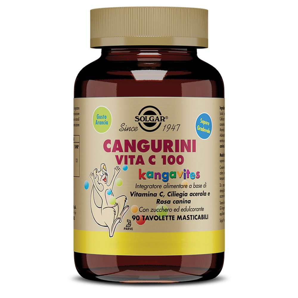 Solgar Cangurini Vita C 100 Kangavities Tavolette 82 G Bambino