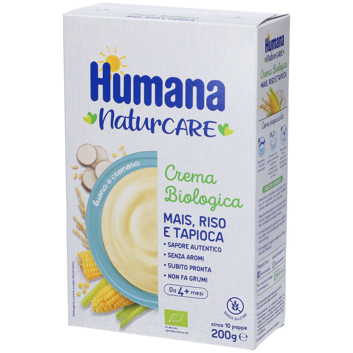 Humana Crema Mais Riso Tapioca Bio 4m+