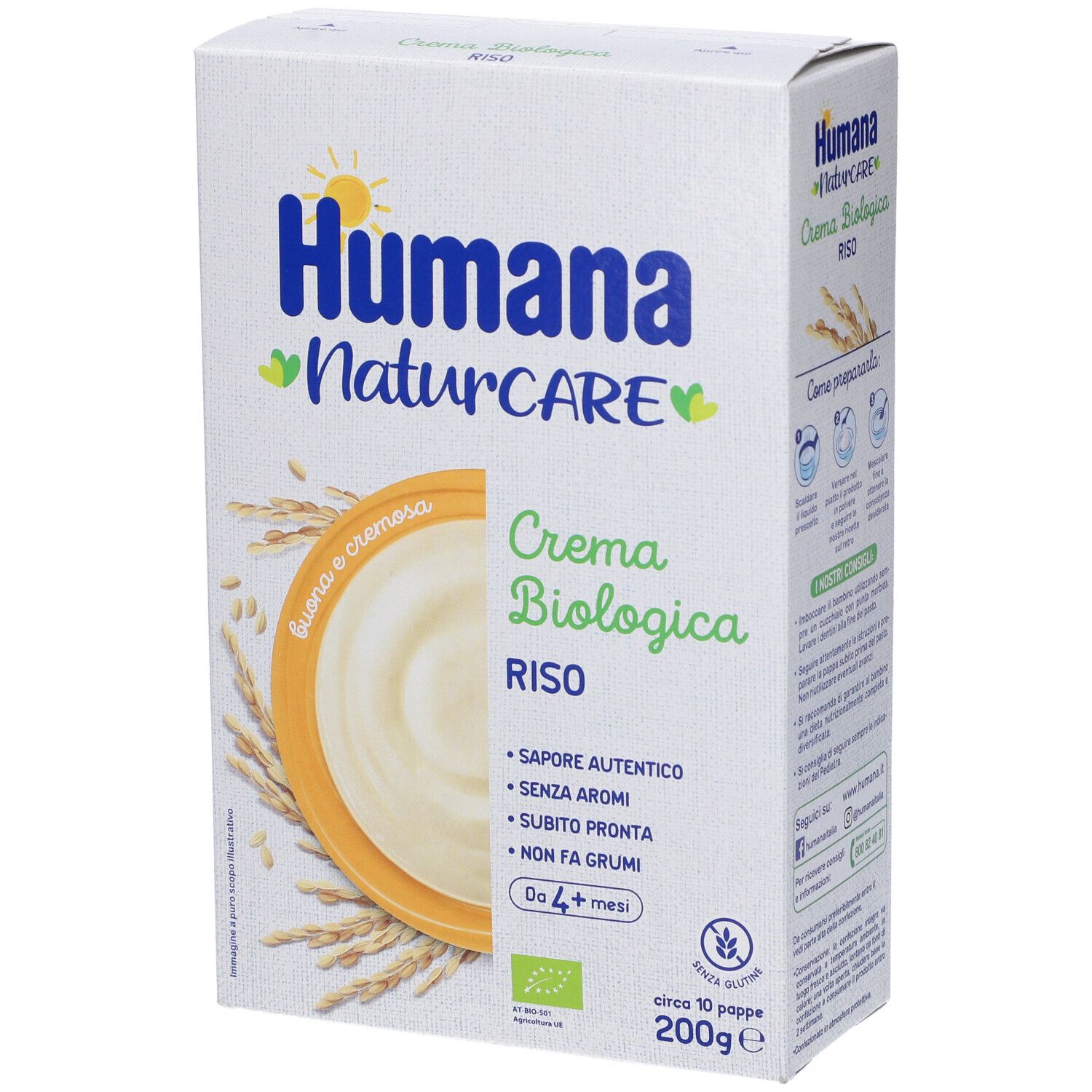 Humana Crema Di Riso Biologico 4m+