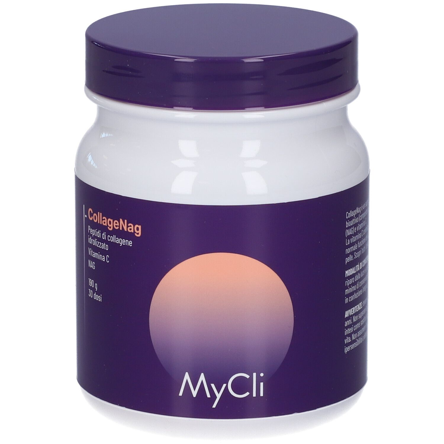 MyCli Collagenag Integratore Alimentare con Collagene Idrolizzato, N-Acetilglucosammina e Vitamina C