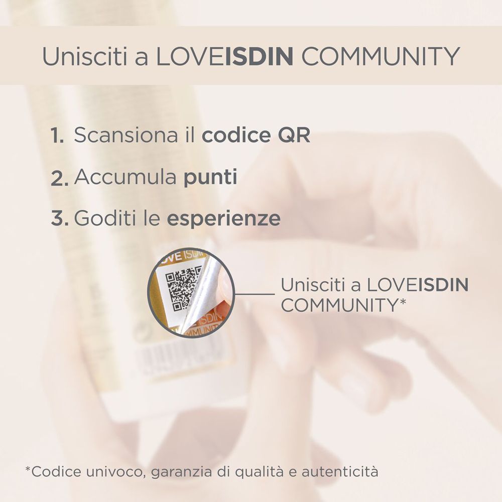 Anleitung zum Scannen eines QR-Codes auf einem Produkt zur Teilnahme an der LOVEISDIN COMMUNITY.
