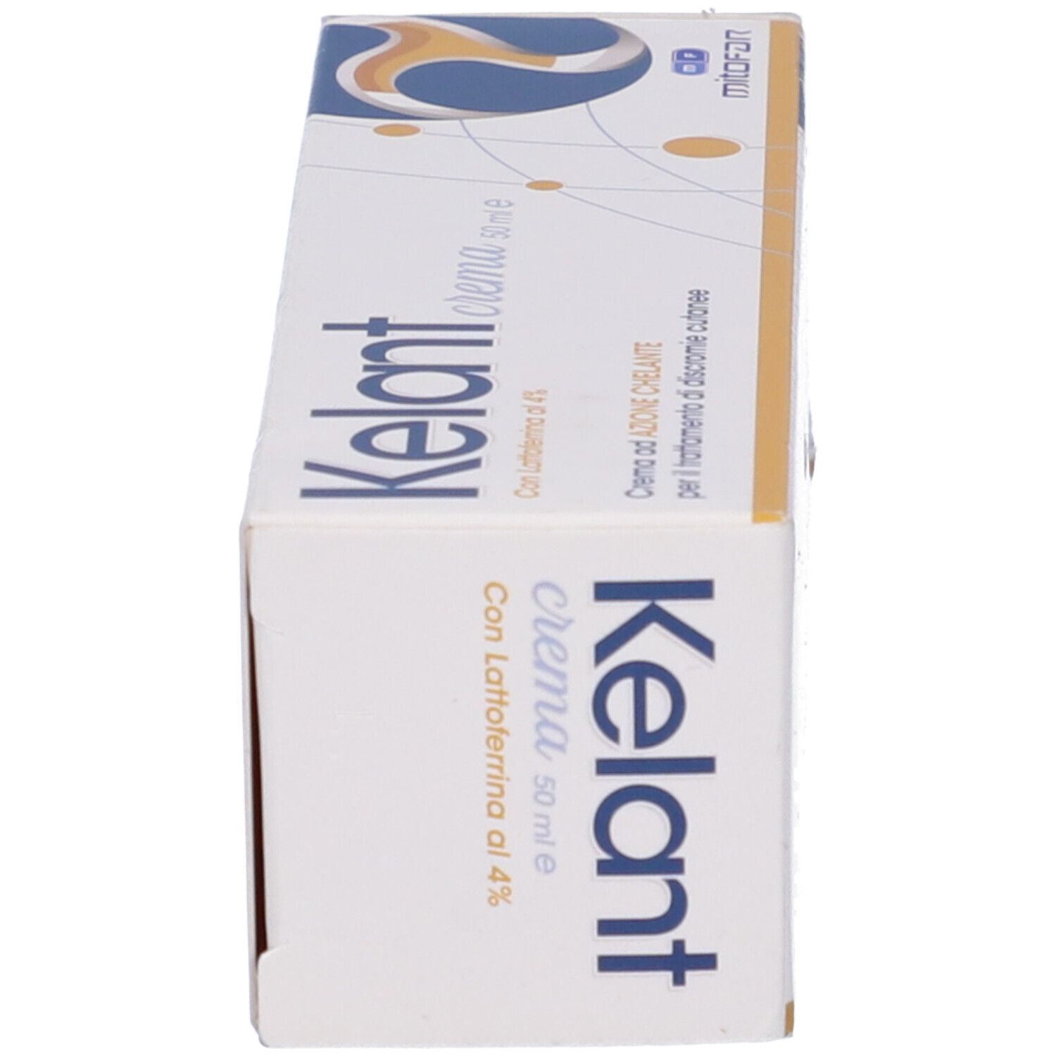 Confezione del prodotto. Kelant Crema, 50 ml. Con logo e testo.