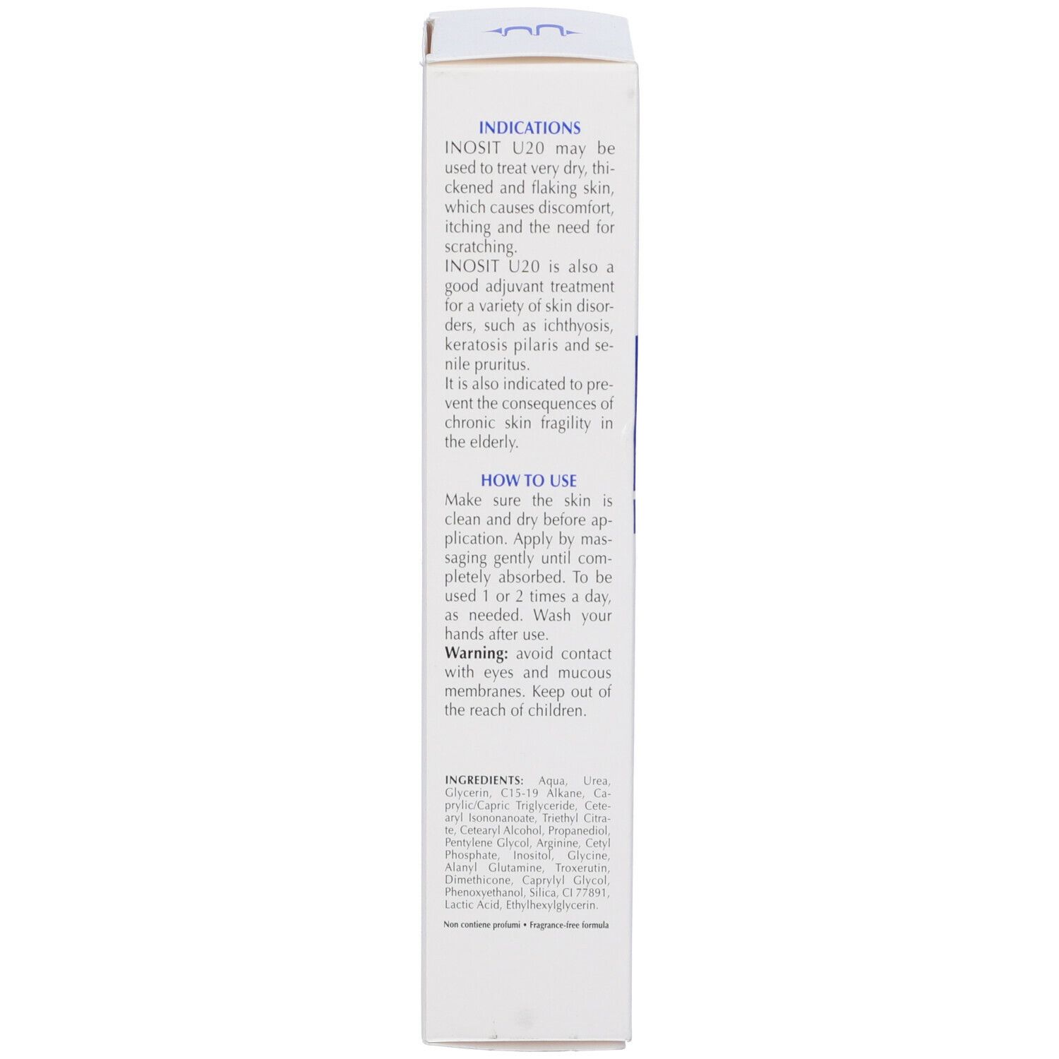 Scatola. Testo: Indicazioni, How to use. Ingredienti. Dermatologicamente testato. Marchio: Biogena Labs.