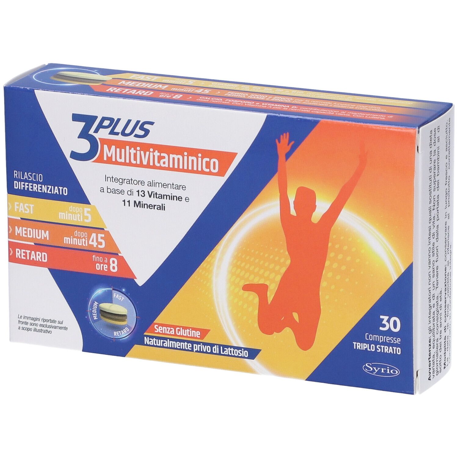 Syrio Integratore Multivitaminico 3 Plus 13 Vitamine, 30 Compresse - Immagine 2