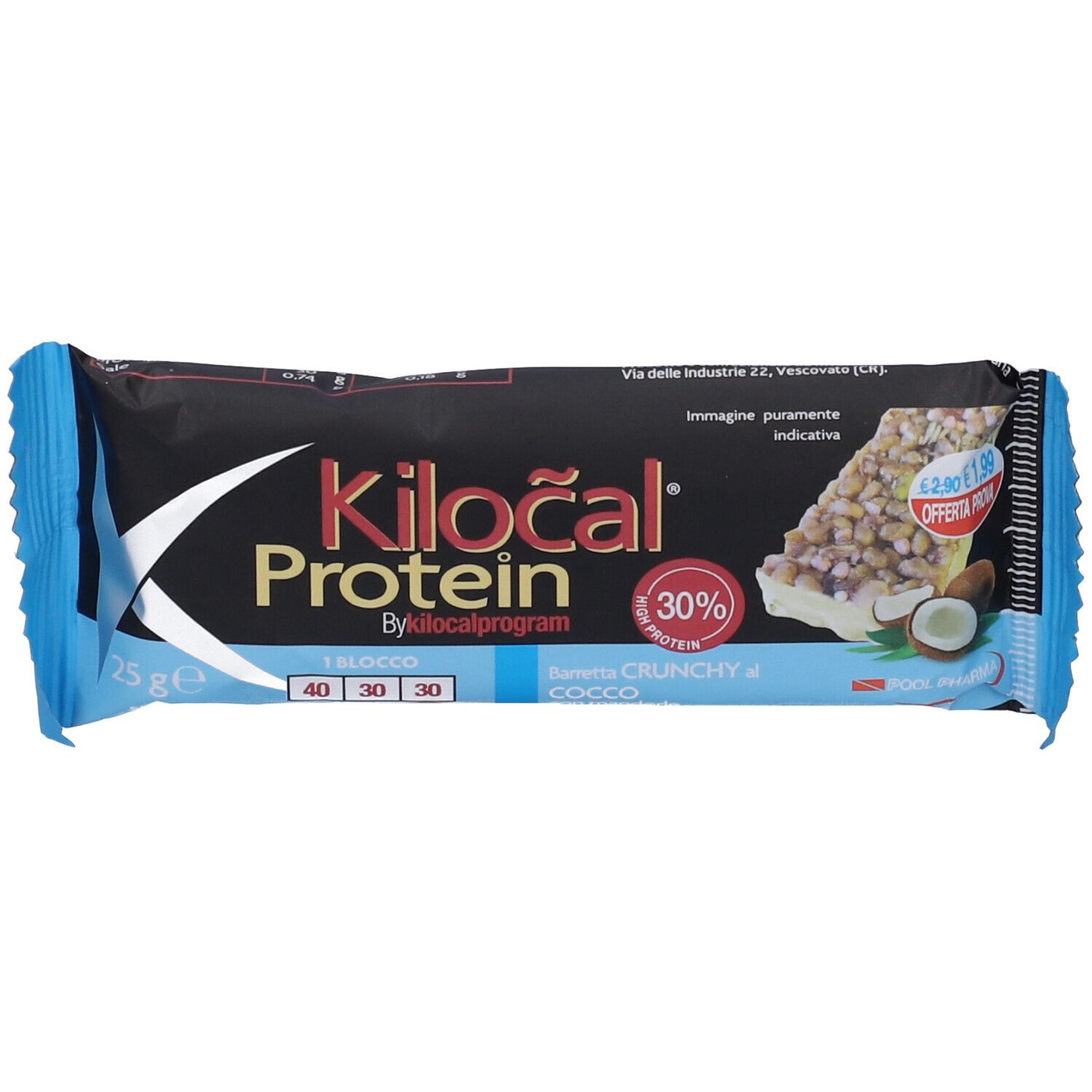 Kilocal Protein Barretta Cioccolato Bianco Cocco