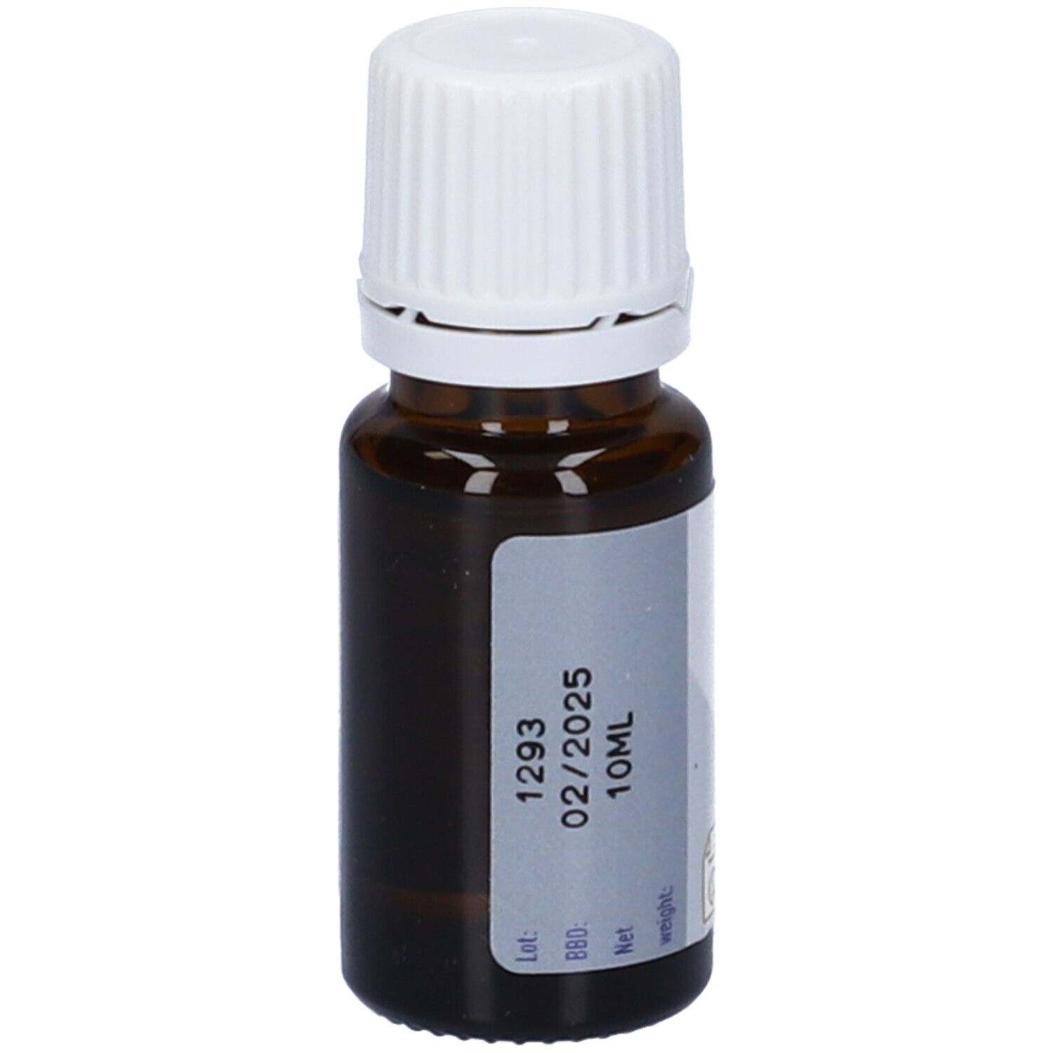 Flacone di vetro marrone con tappo bianco. Etichetta Nancare Vitamina D e logo Nestlé. Scadenza 02/2025.