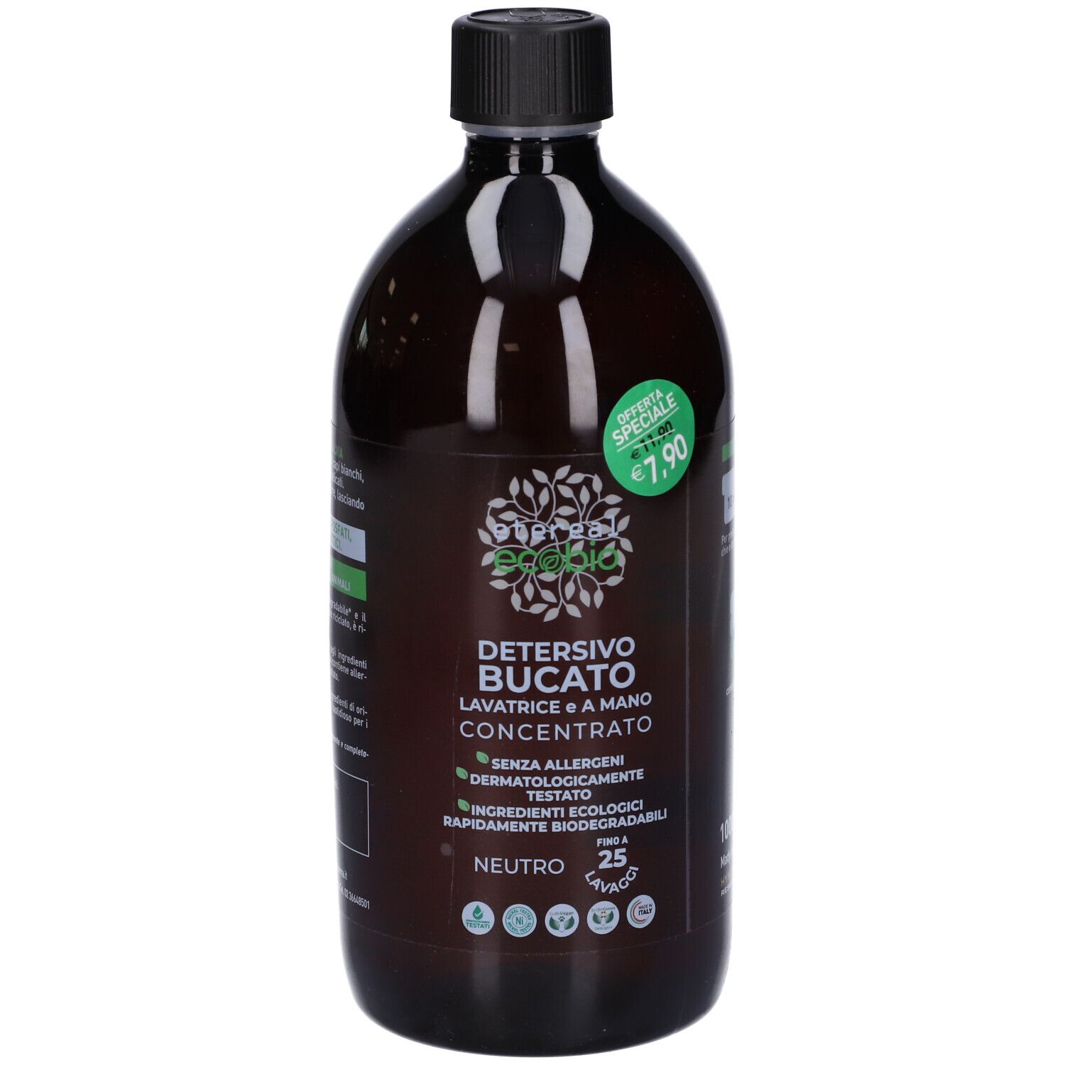 Etereal Detersivo liquido per Bucato Lavatrice e a Mano Ecobio Concentrato
