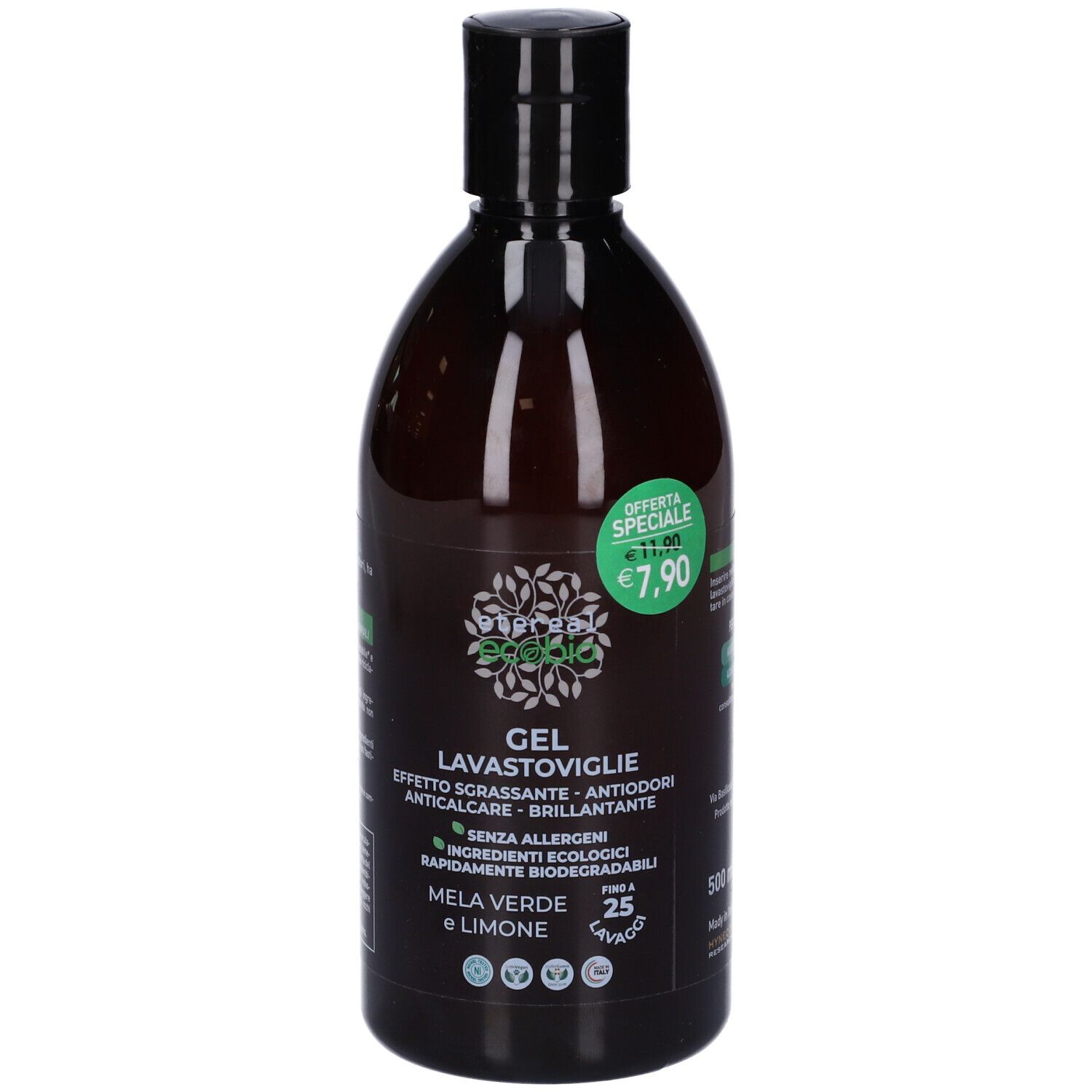 Etereal Gel Lavastoviglie Ecobio Concentrato alla Mela Verde e Limone