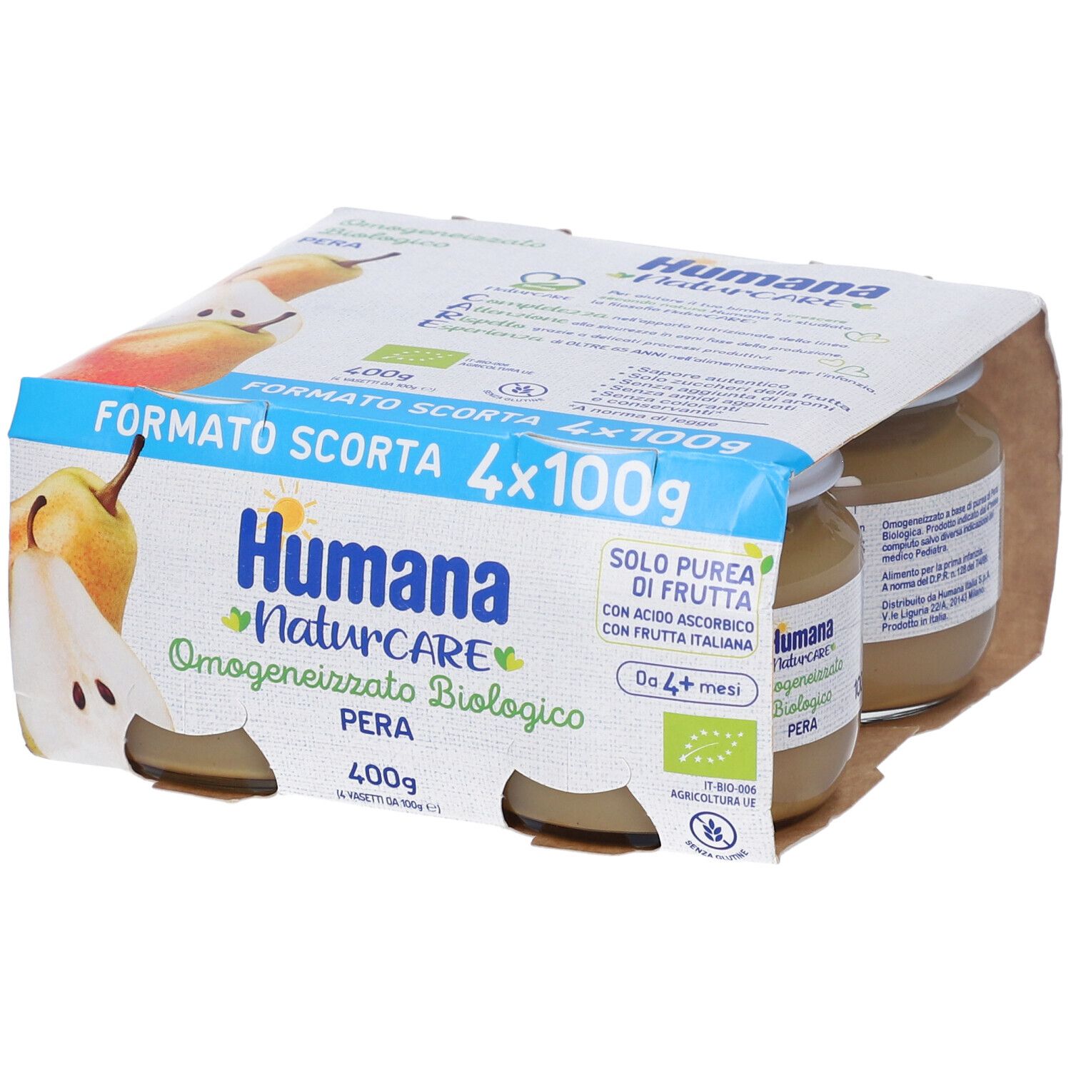 Humana Omogeneizzato Pera Bio 4x100 G