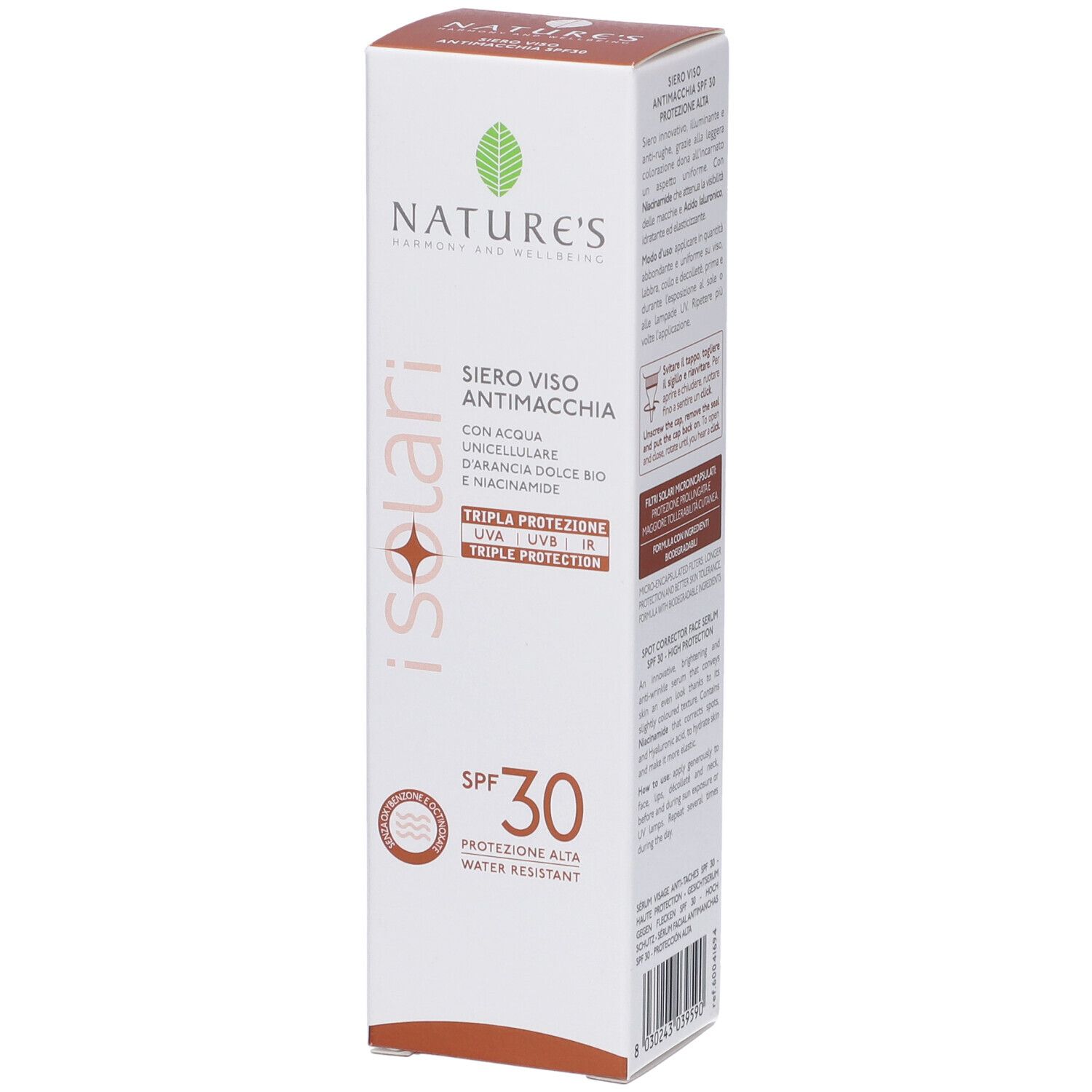 Nature'S I Solari Siero Viso Antimacchia Spf30