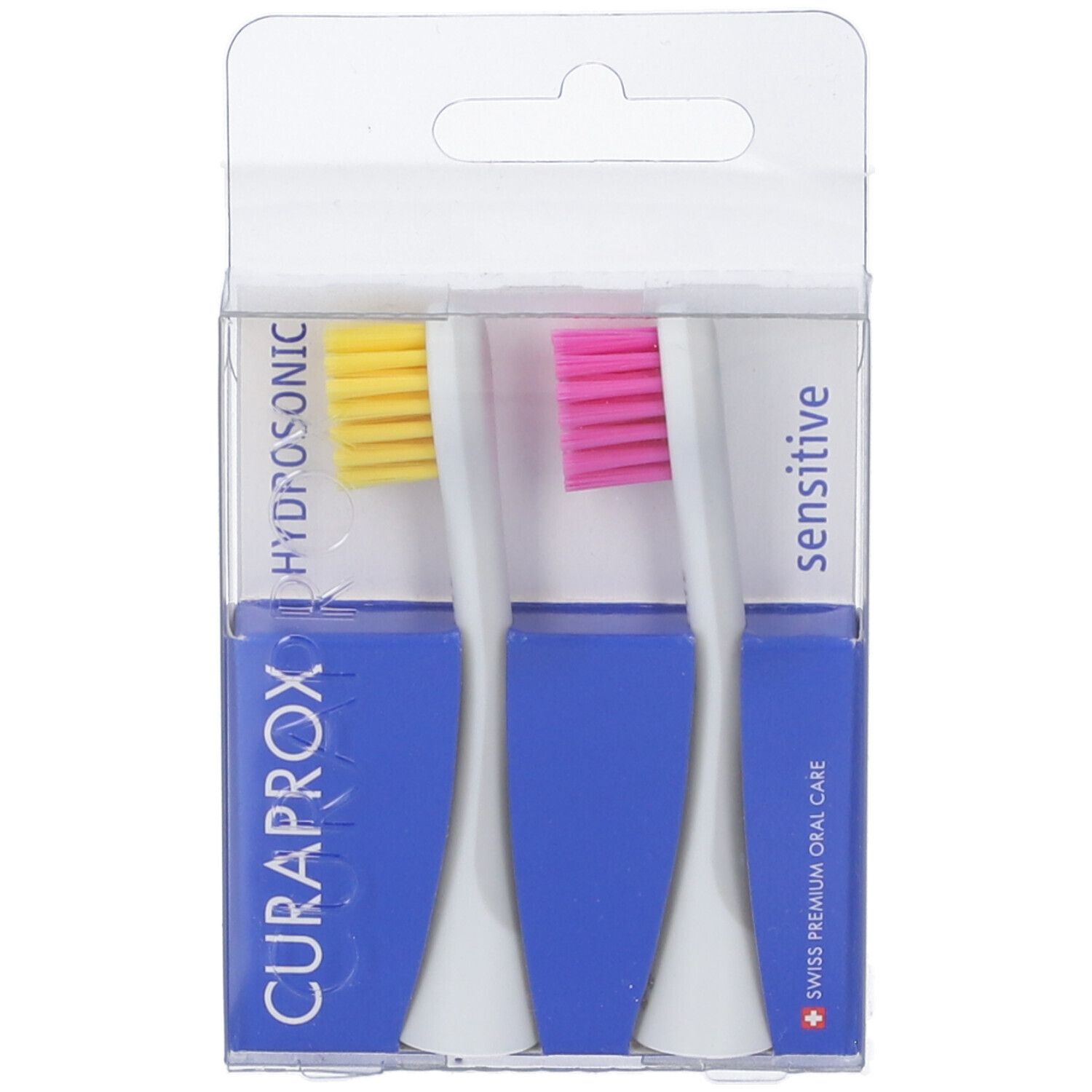 Curaprox Testina Ricambio Spazzolino Hydrosonic Sensitive Giallo Rosa 2 Pezzi