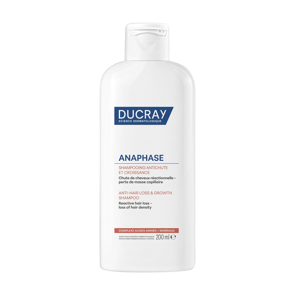 Ducray Anaphase+ Shampoo contro la caduta e crescita dei capelli, Frena la caduta dei capelli occasionale, 200ml