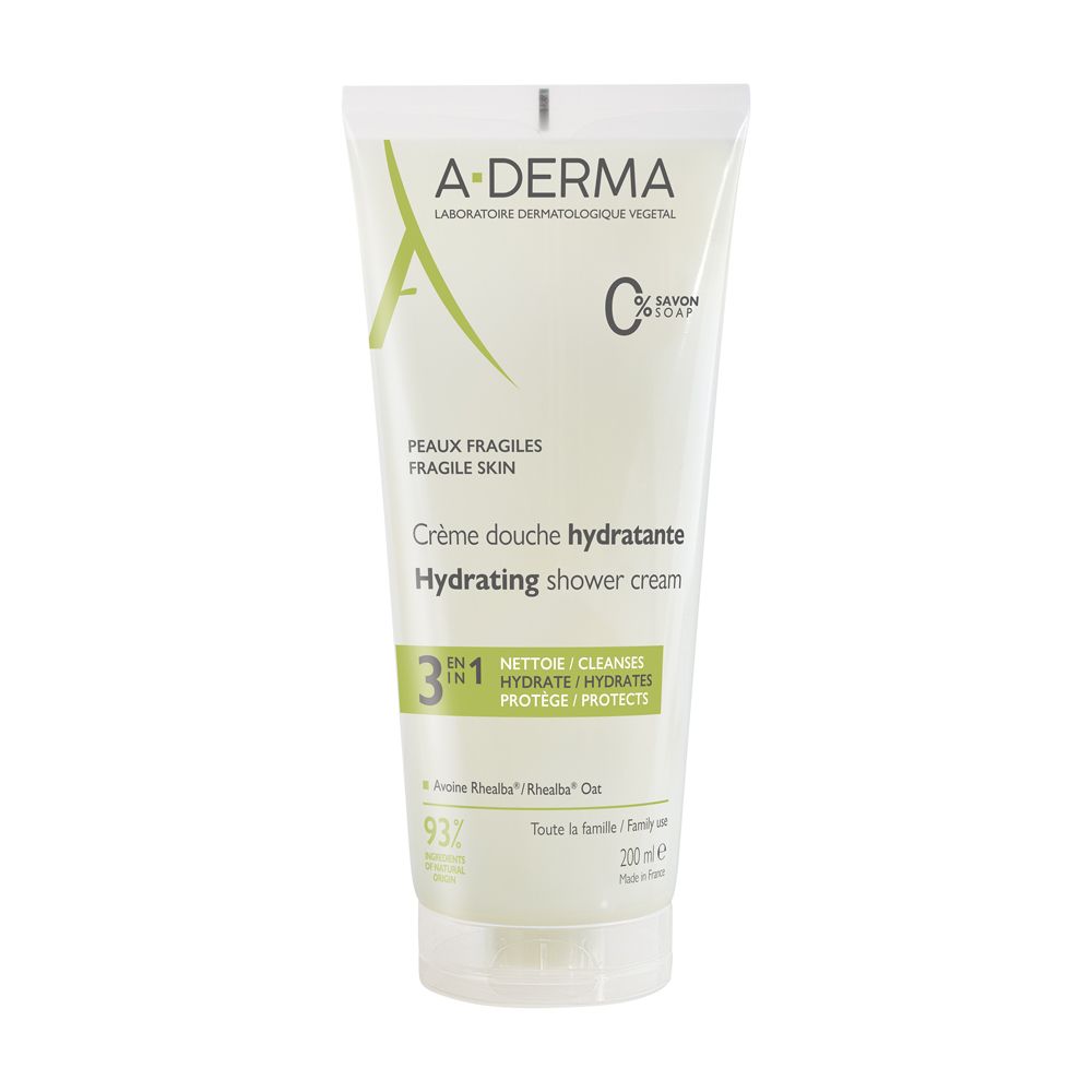 A-Derma Les Indispensables Crema doccia idratante 200ml - Pelle fragilizzata, 3 in 1 (deterge delicatamente, protegge e idrata)