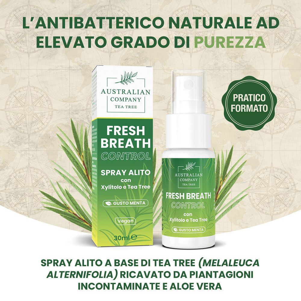 Frischer Atem Spray mit Teebaumöl und Xylitol, 30ml, vegan.