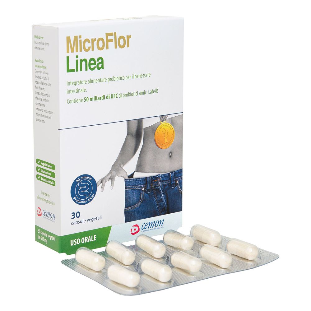 Cemon Microflor Linea 30 Capsule Vegetali - Integratore Di Probiotici - Immagine 11