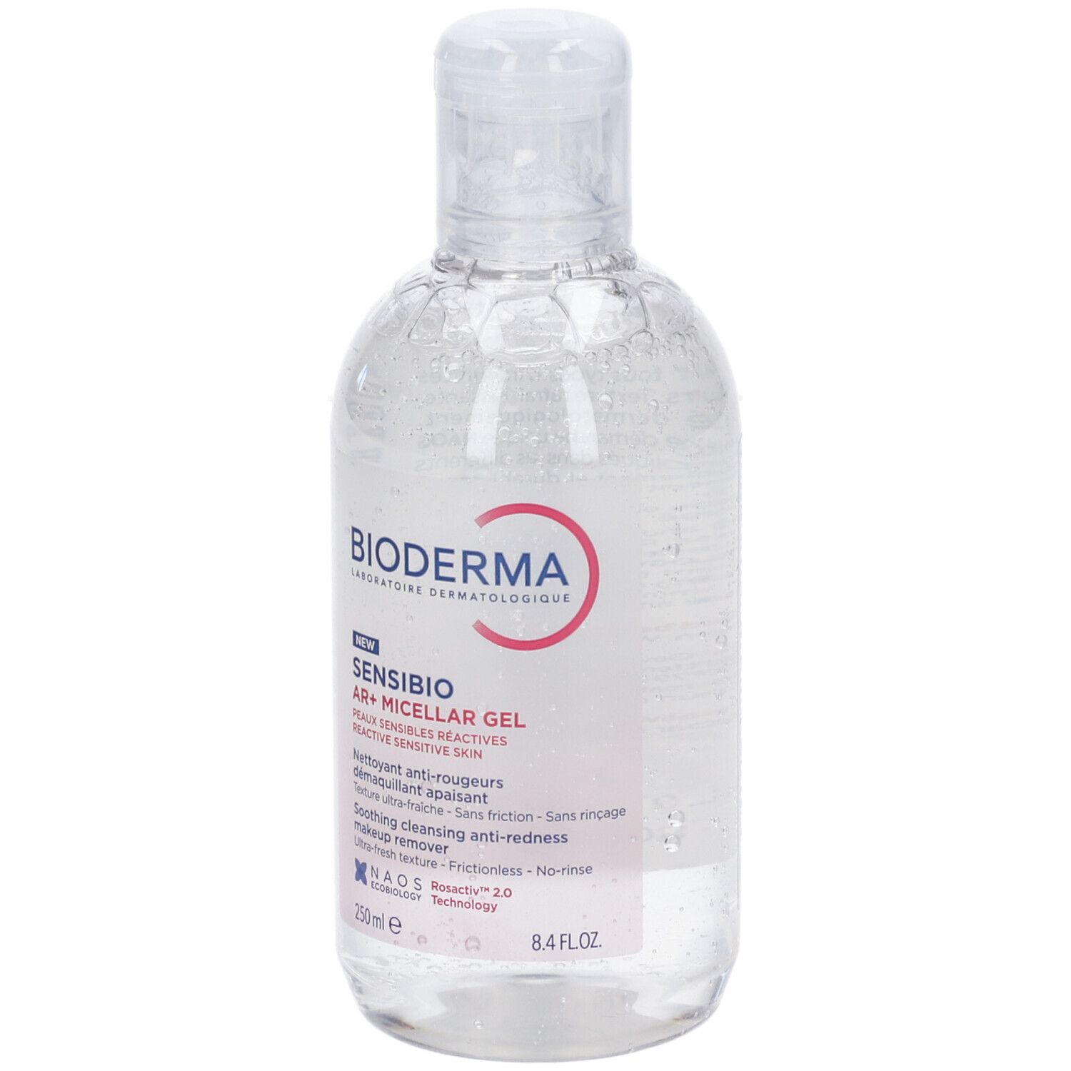 Bioderma Sensibio AR+ Mizellengel in klarer Flasche, 250ml.