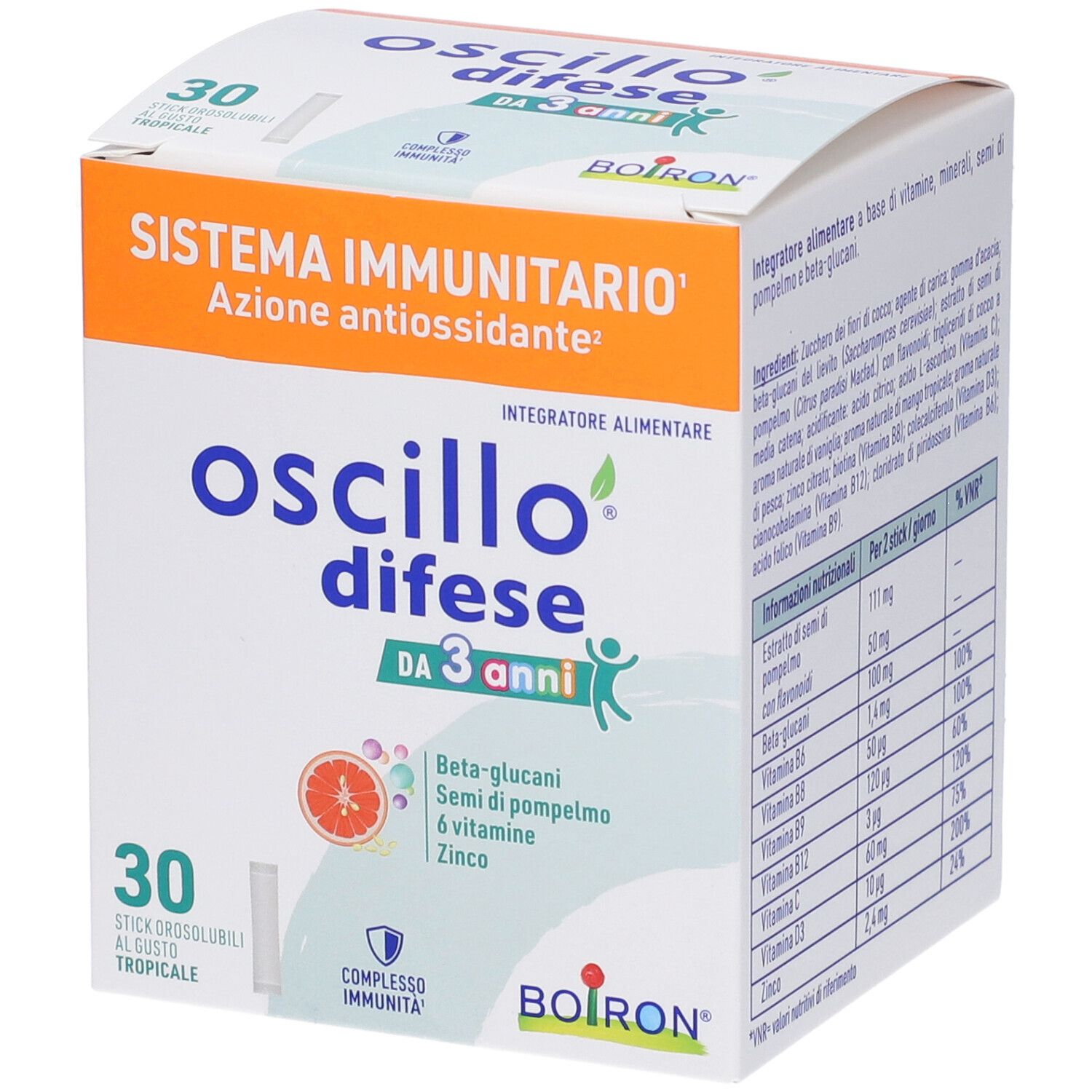 Boiron Oscillo Difese da 3 Anni Stick Orali