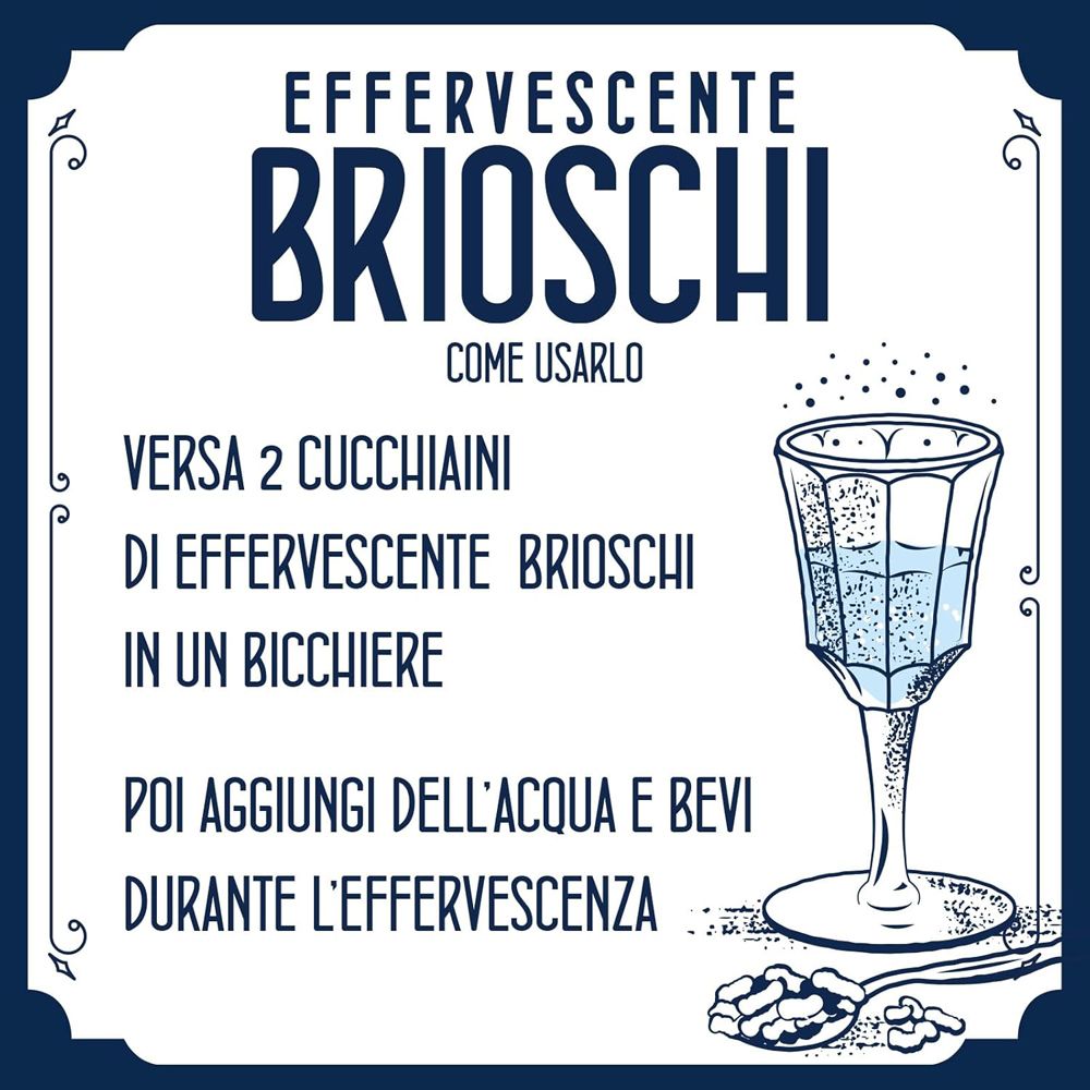 Confezione di granulato Effervescente Brioschi gusto limone. Istruzioni per l'uso.
