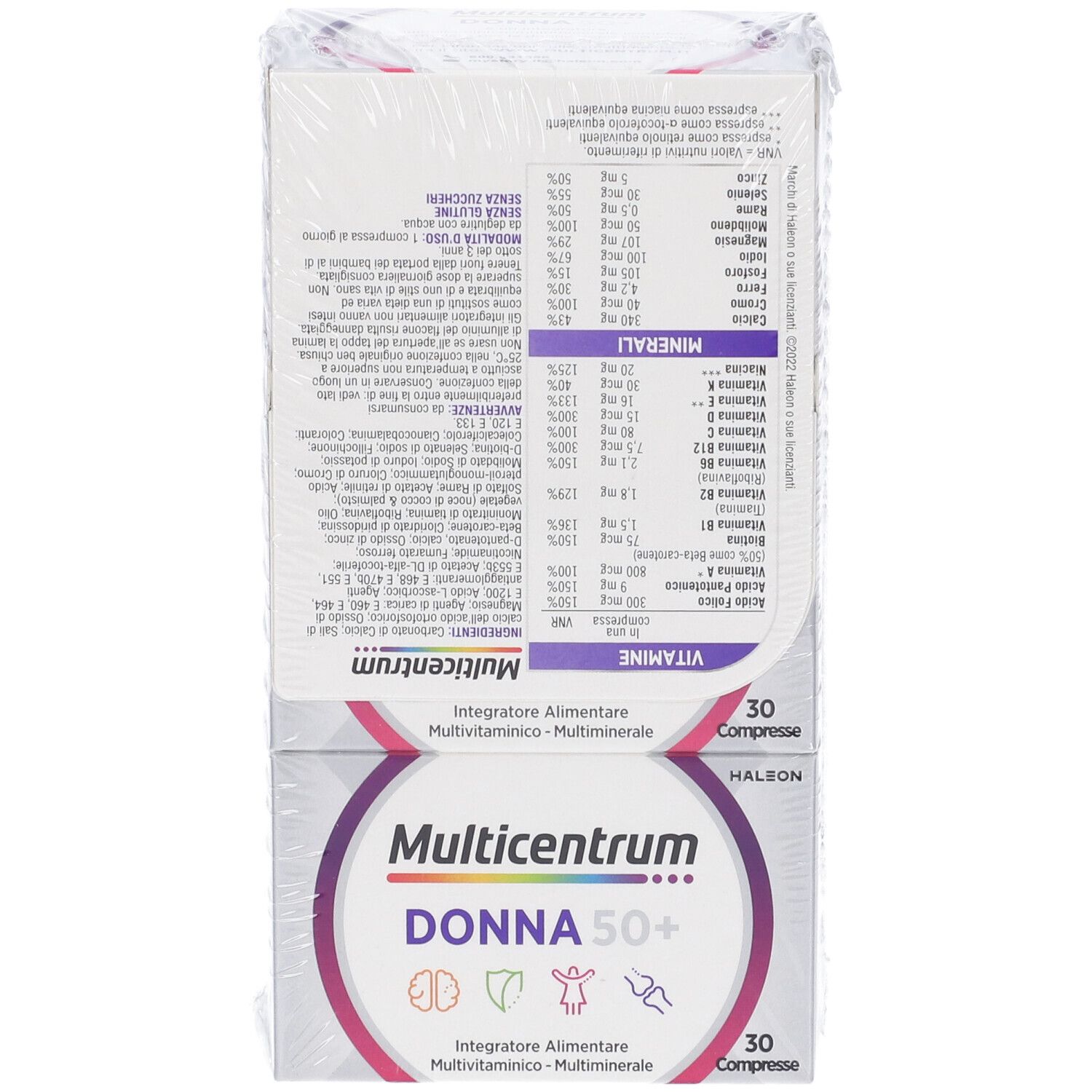 Tre confezioni Multicentrum Donna 50+. 30 compresse per confezione.