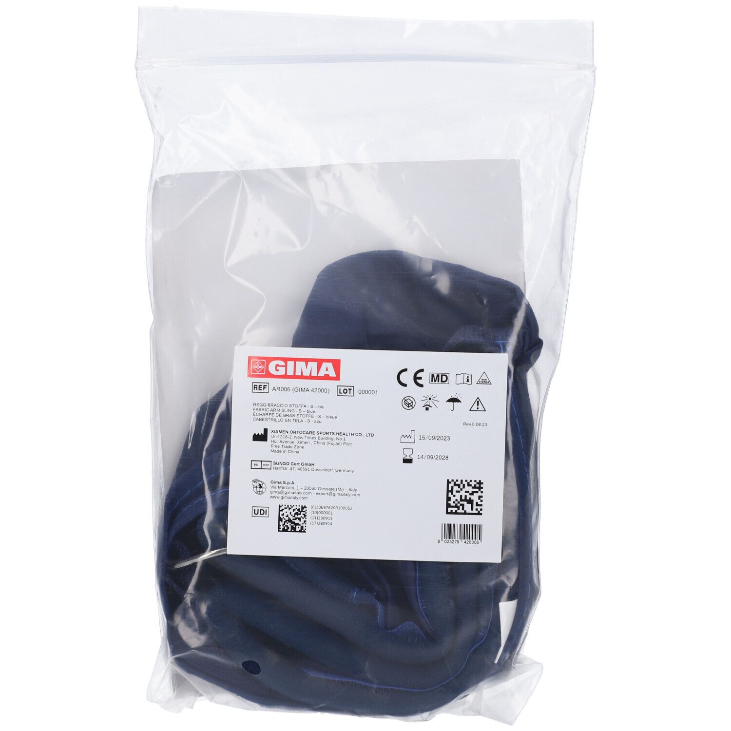 GIMA Reggibraccio Stoffa - S - Blu