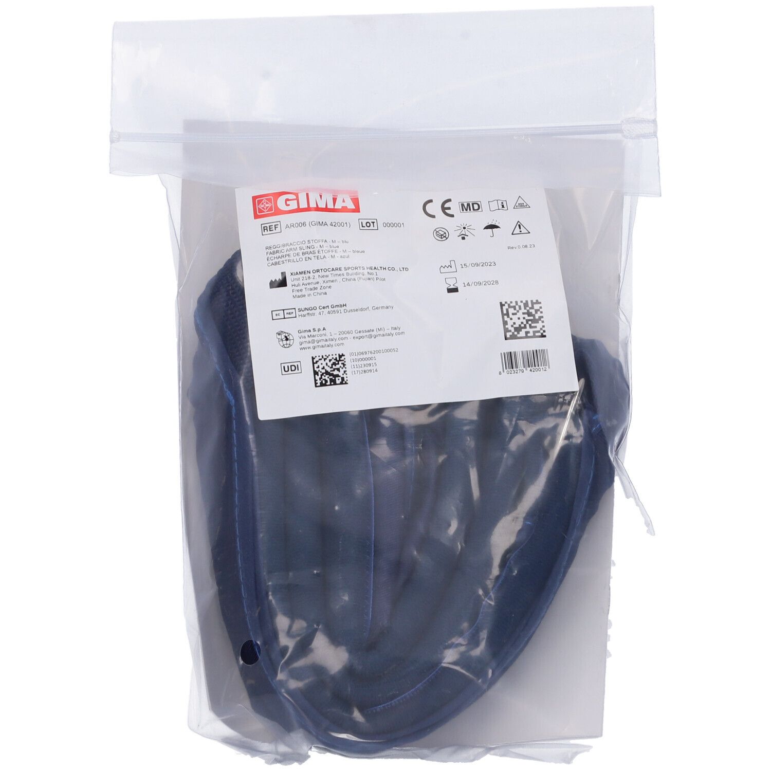 GIMA Reggibraccio Stoffa - M - Blu