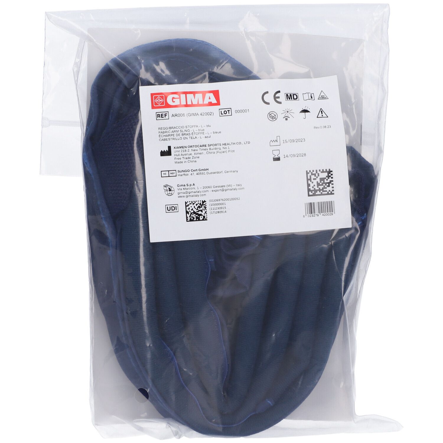 GIMA Reggibraccio Stoffa - L - Blu