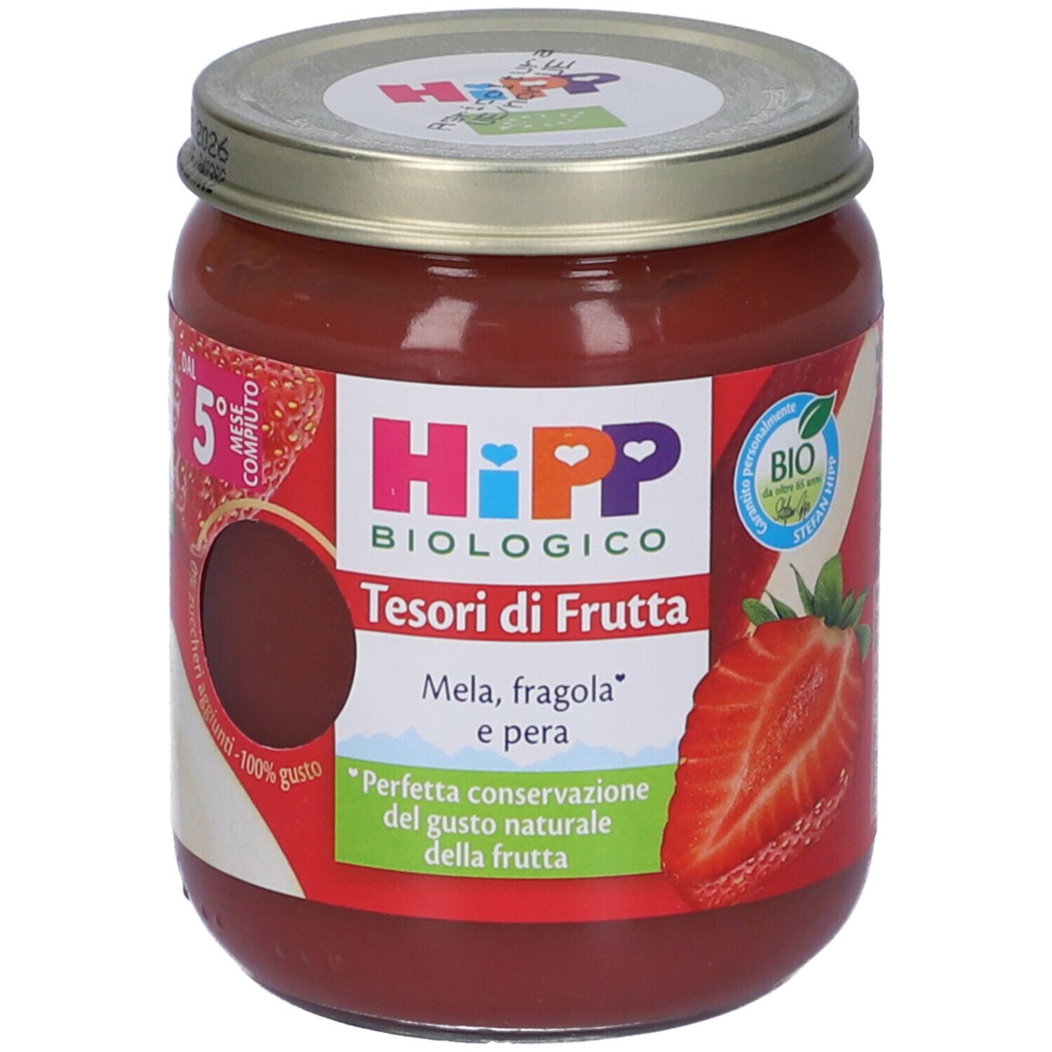 HiPP Tesori Di Frutta Omogenizzato Mela Fragola e Pera