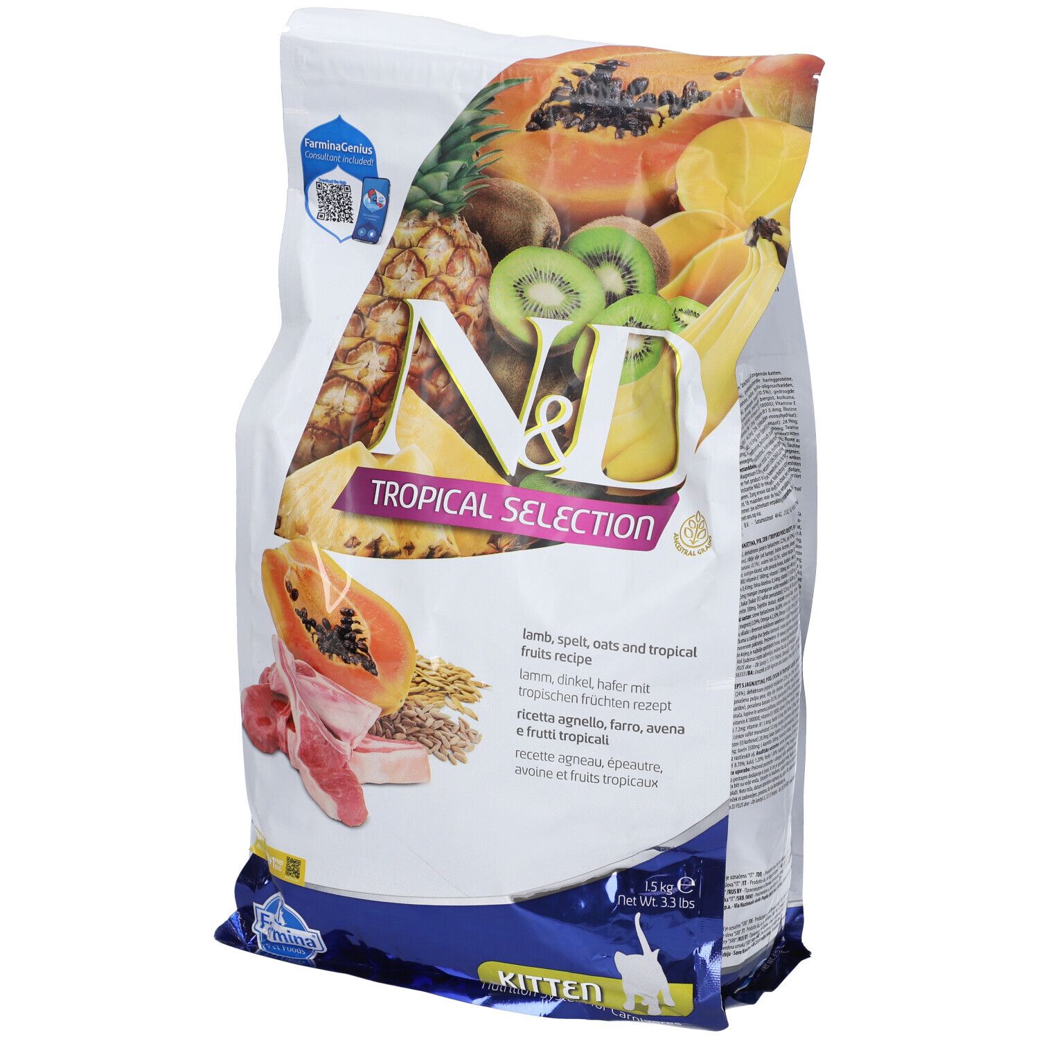 Confezione di cibo per gatti "N&D TROPICAL SELECTION KITTEN".