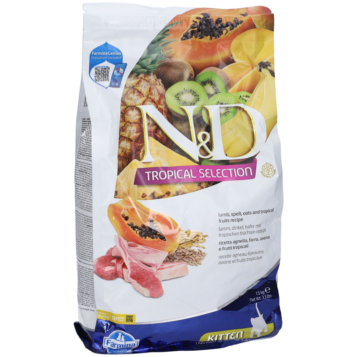 Confezione di cibo per gatti "N&D TROPICAL SELECTION KITTEN".