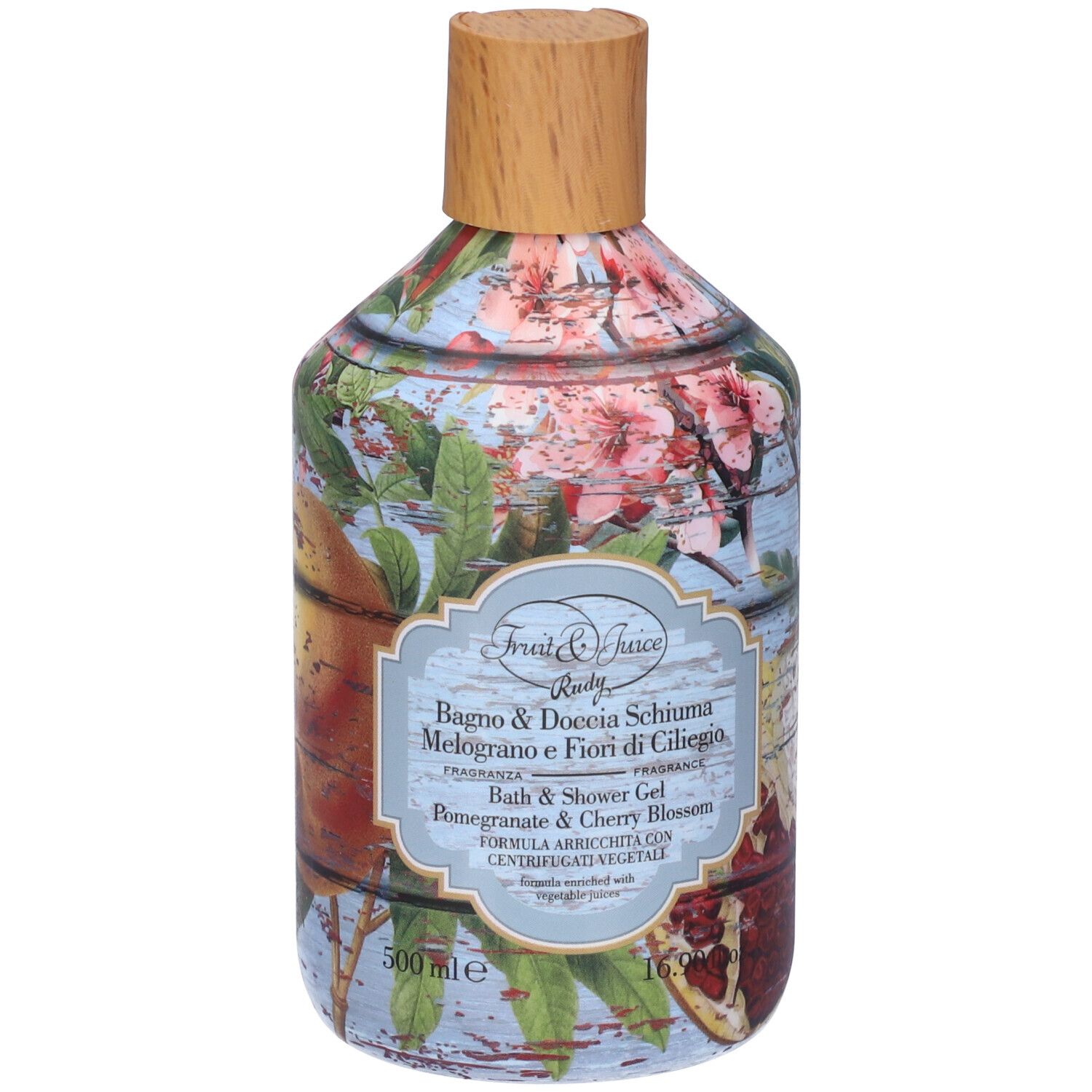 Rudy Profumi Bagno & Doccia Schiuma Fruit&Juice Melograno e Fiori di Ciliegio