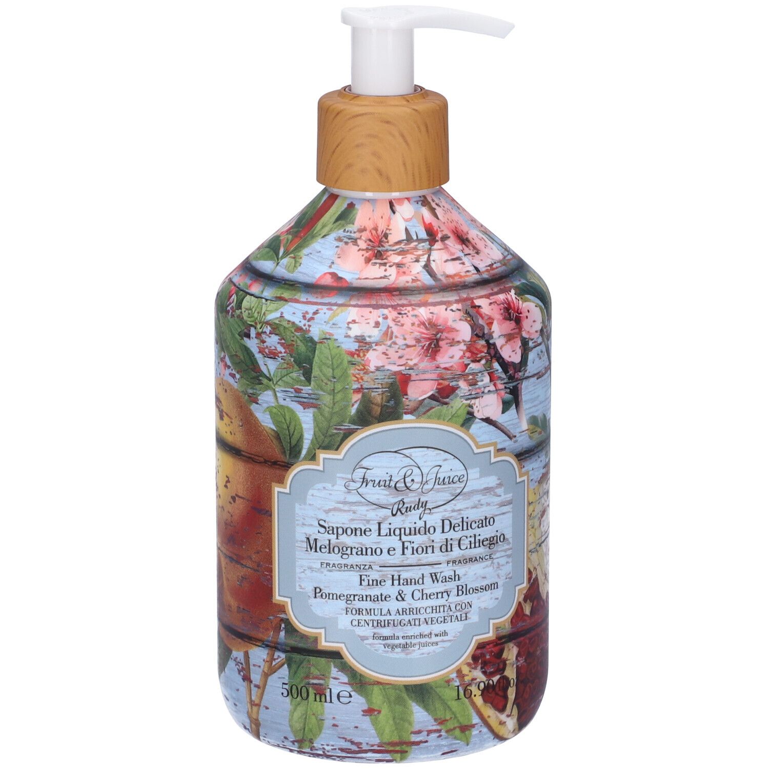 Rudy Profumi Sapone Liquido Fruit & Juice Melograno e Fiori di Ciliegio