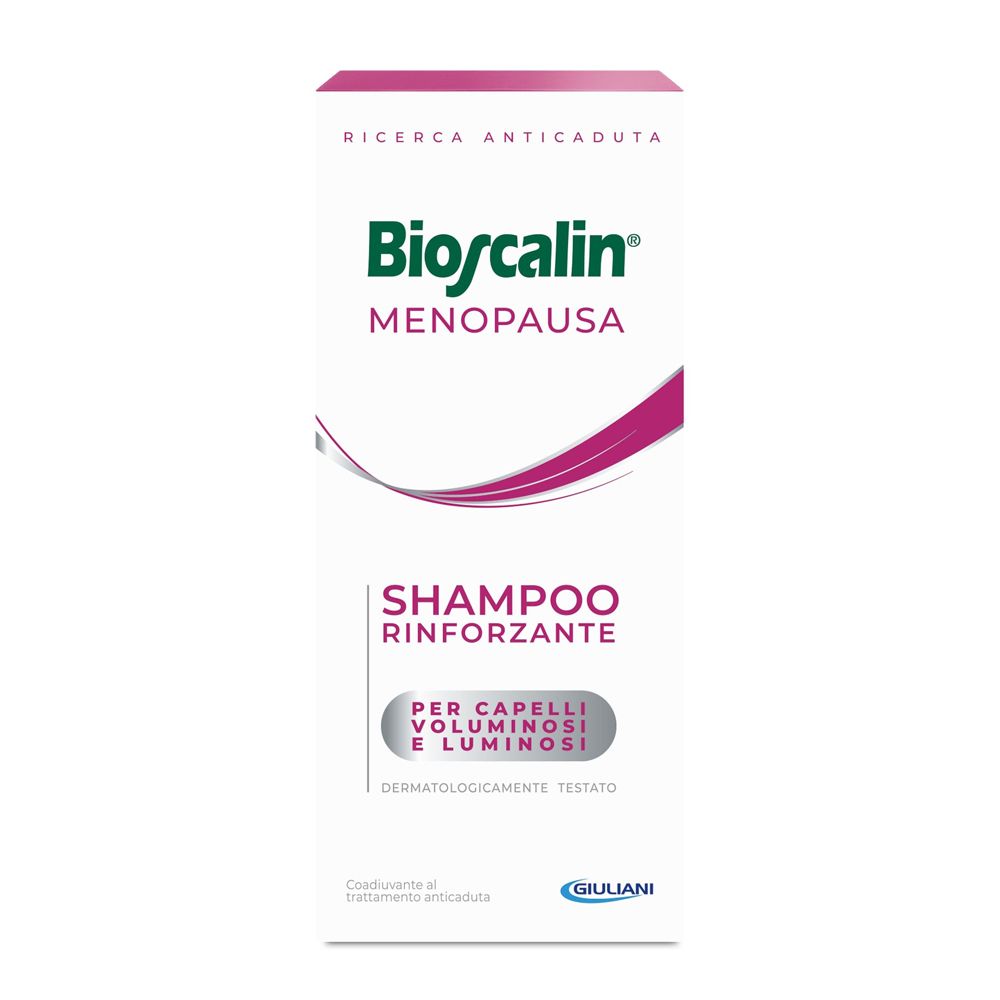 Bioscalin Menopausa Shampoo Rinforzante für volles, glänzendes Haar. Dermatologisch getestet.