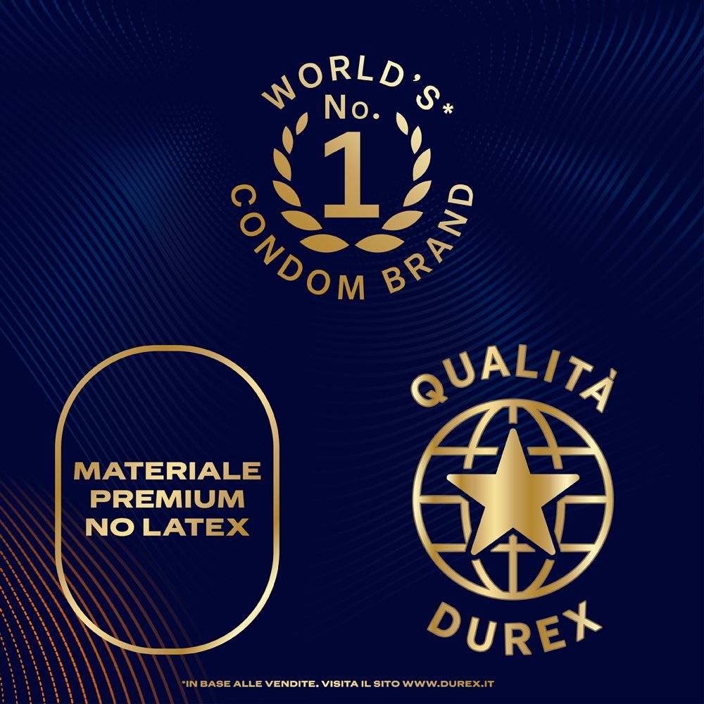 Auszeichnungen und Qualitätssiegel. World's No. 1 Condom Brand, Premium No Latex, Durex Qualität.