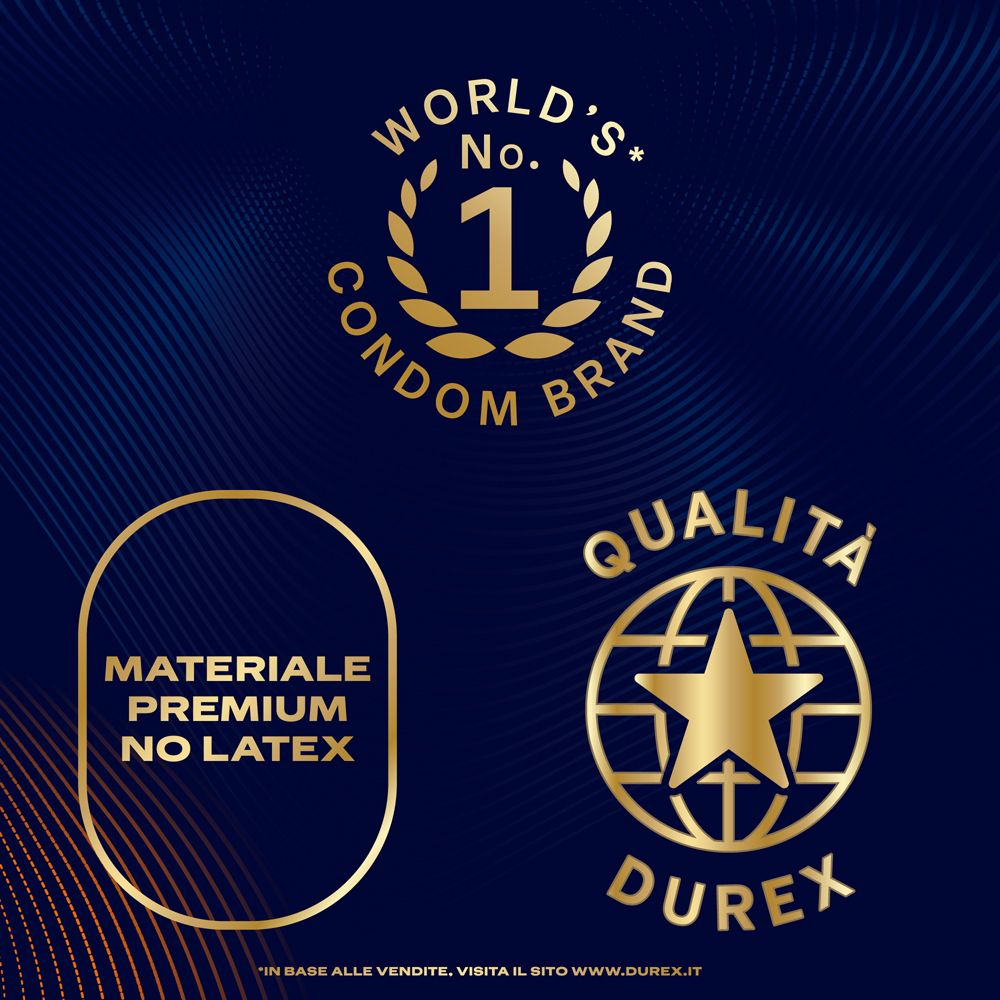 Auszeichnungen. World's No. 1 Condom Brand. Premium No Latex Material. Durex Qualität.