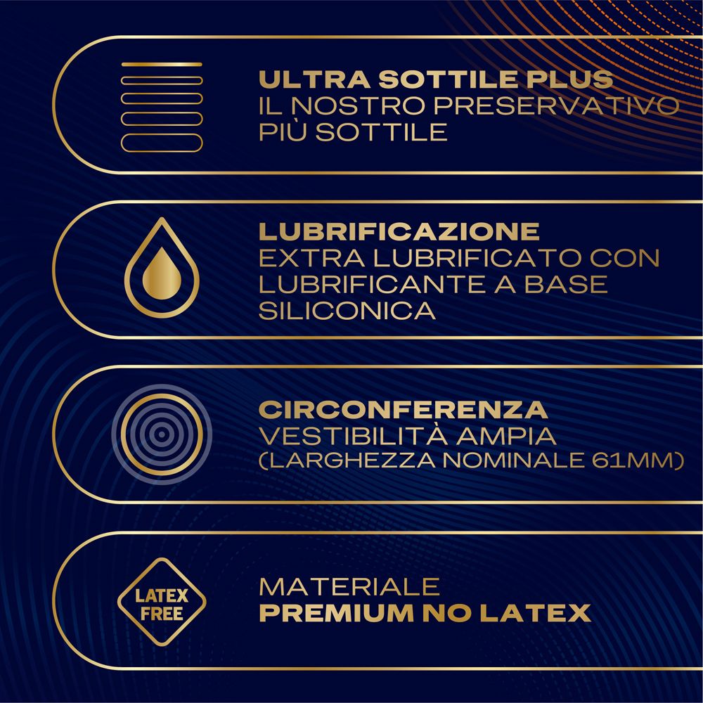 Text auf blauem Hintergrund. Neue Material Premium No Latex. Für eine größere Wärmeübertragung. Aufschrift: Calore Corporeo.