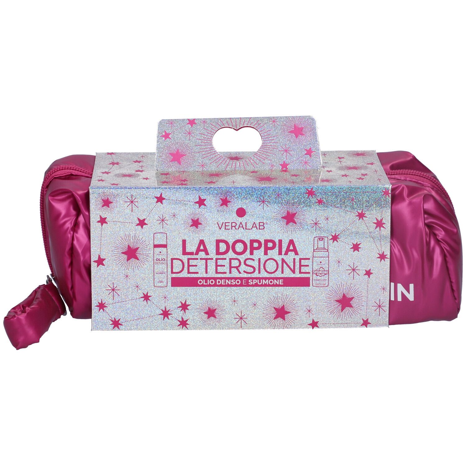 Veralab Kit La Doppia Detersione Olio Denso  + Spumone  + Pouch