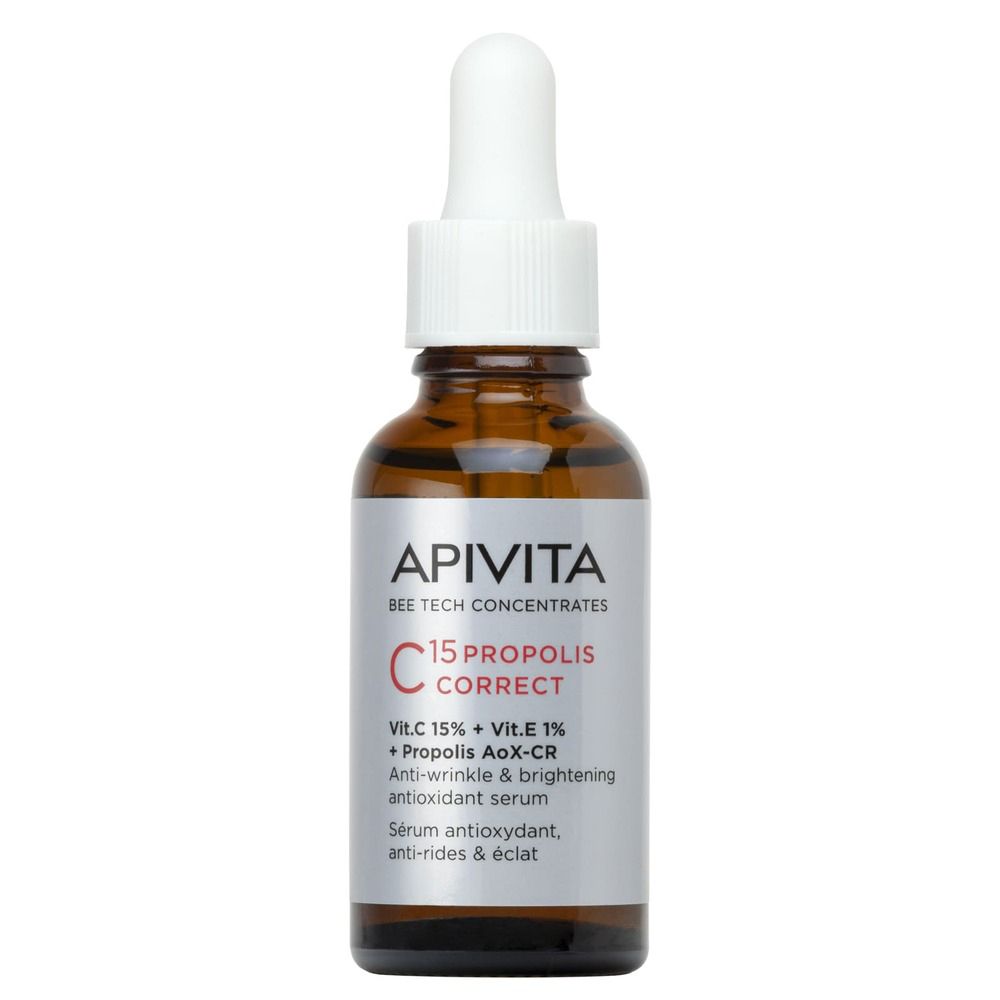 Apivita Bee Tech C15 PROPOLIS CORRECT Siero Viso Anti-Rughe, Anti-Macchie, illuminante- Risparmia il 10% con il codice: apivita0926