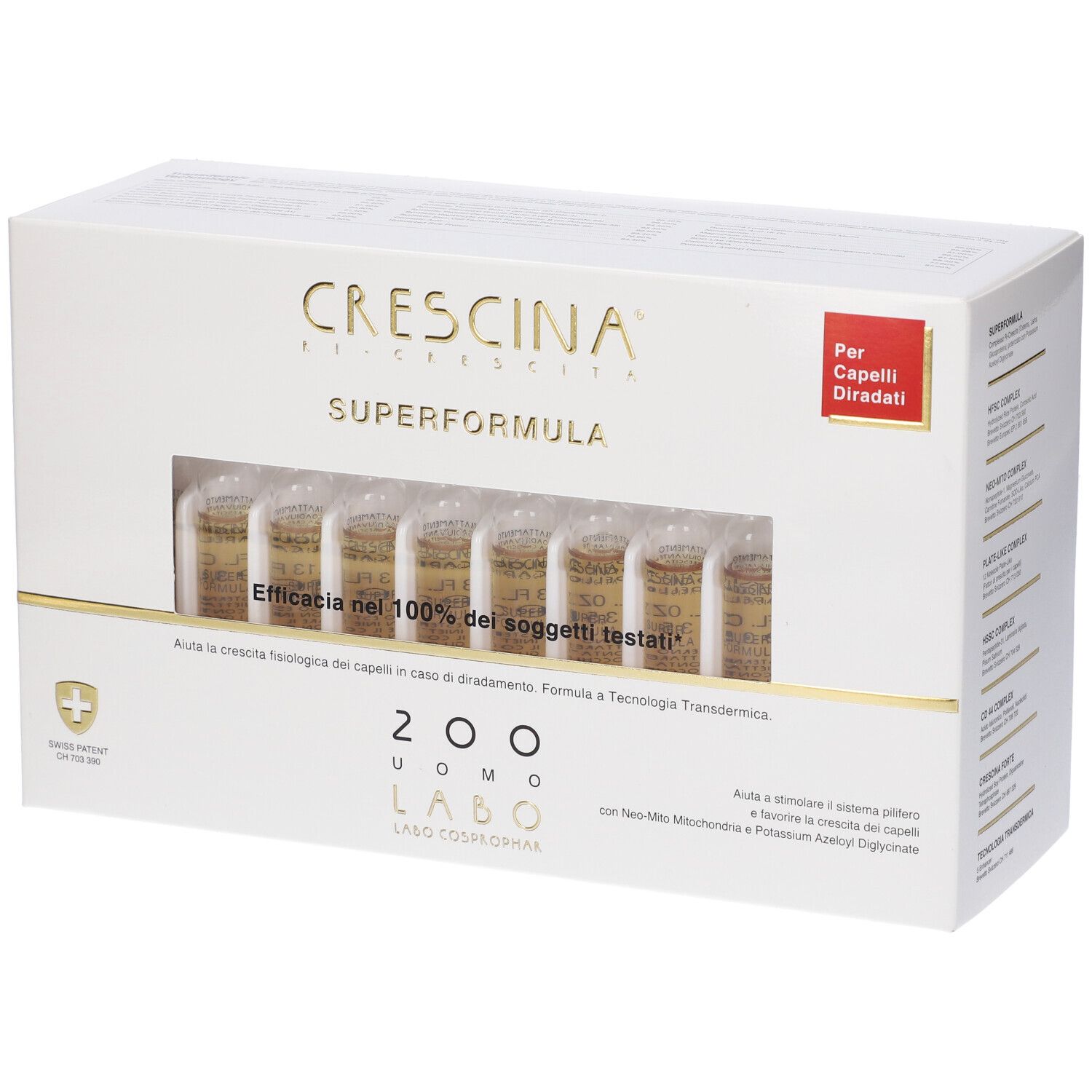 Crescina Ri Crescita Super Formula 200 Uomo Fiale