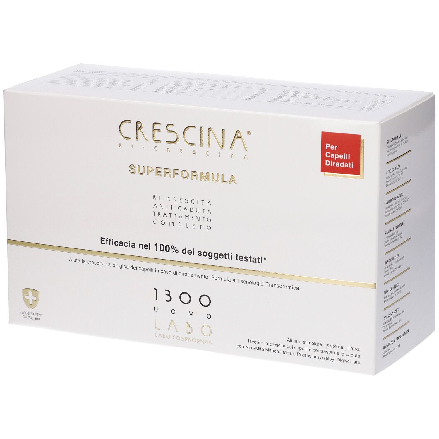 Crescina Ri Crescita Super Formula 1300 Uomo Tc 20+20 Fiale 3,5 ml