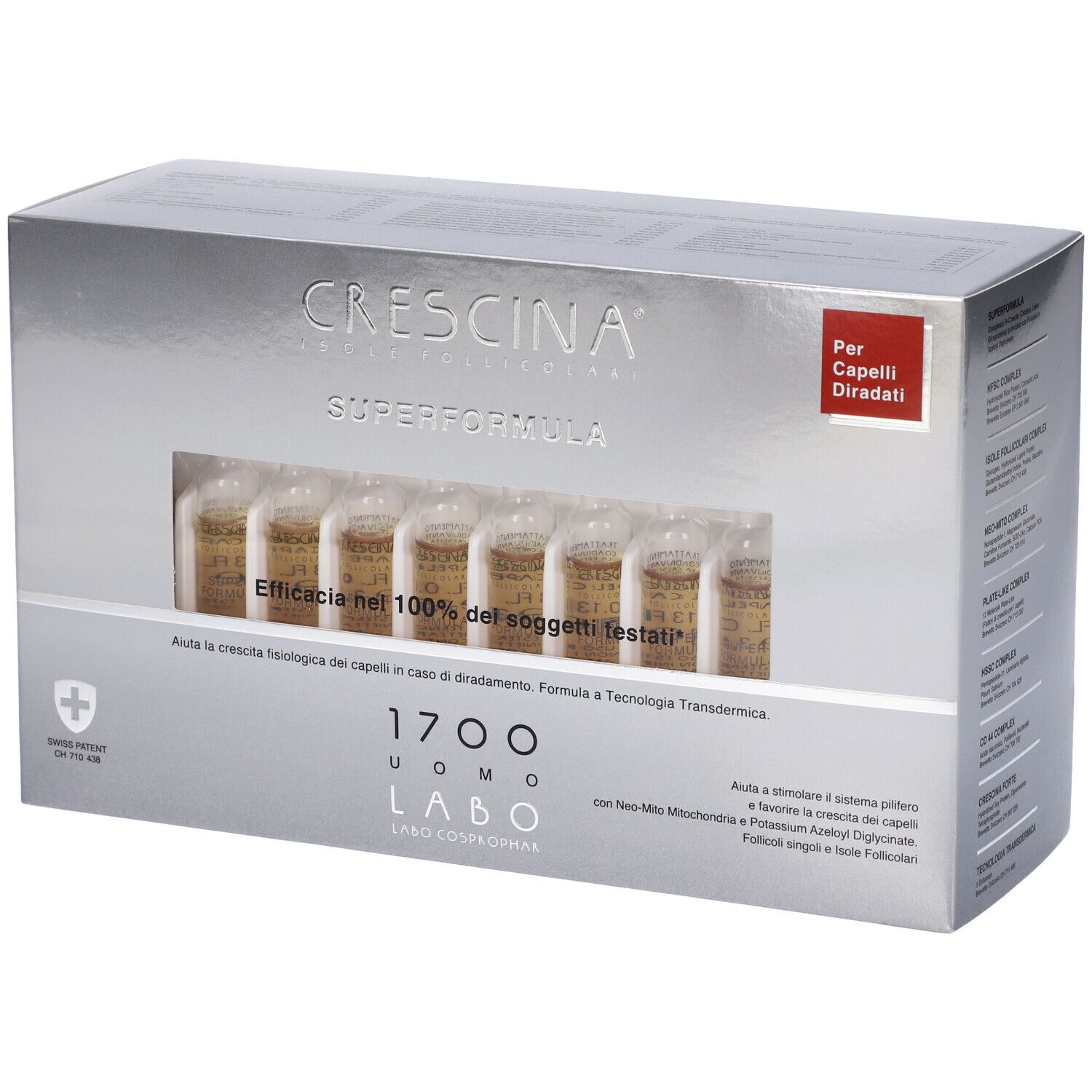 Crescina Isole Follicolari Super Formula 1700 Uomo Fiale