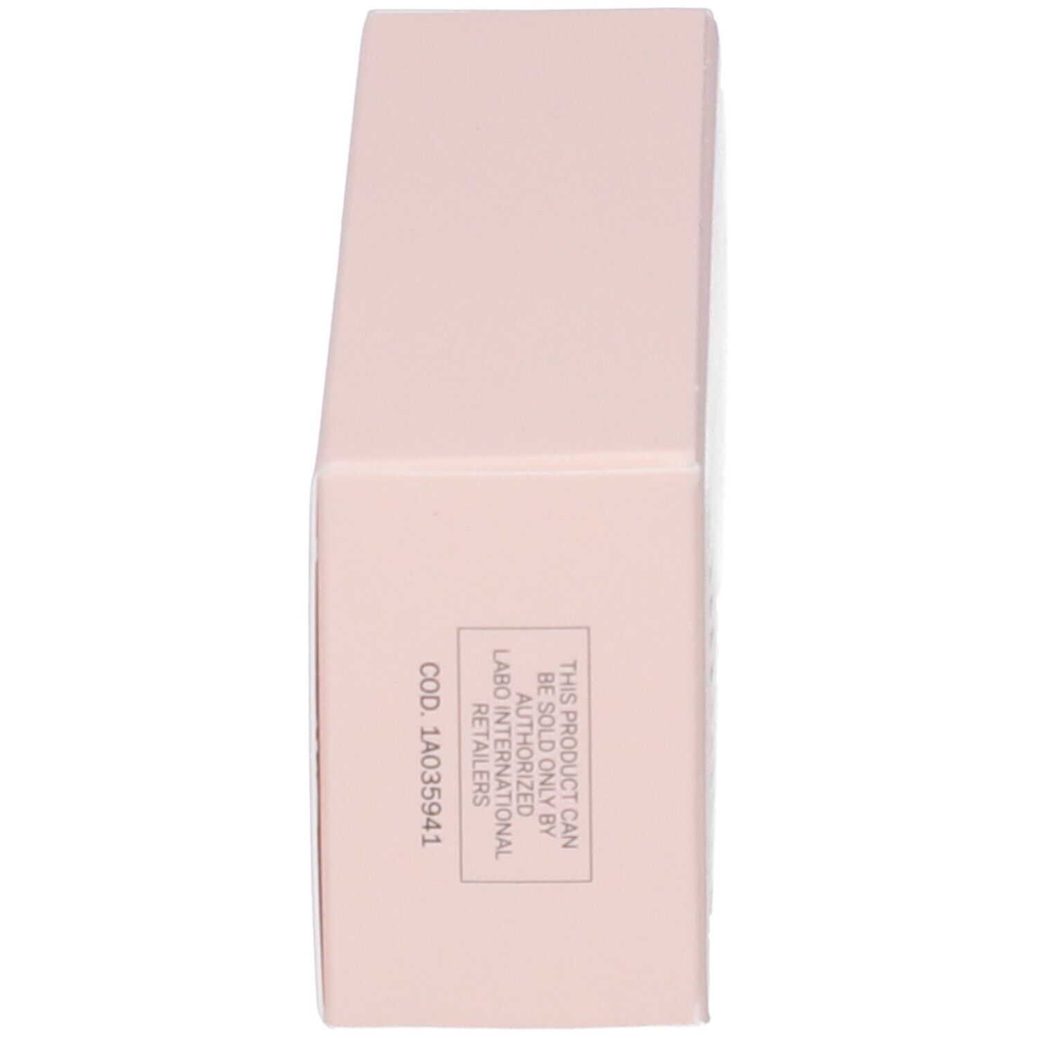 Scatola rosa, vista laterale. Testo: COD. 1A035941, This product can be sold by authorized retailers.