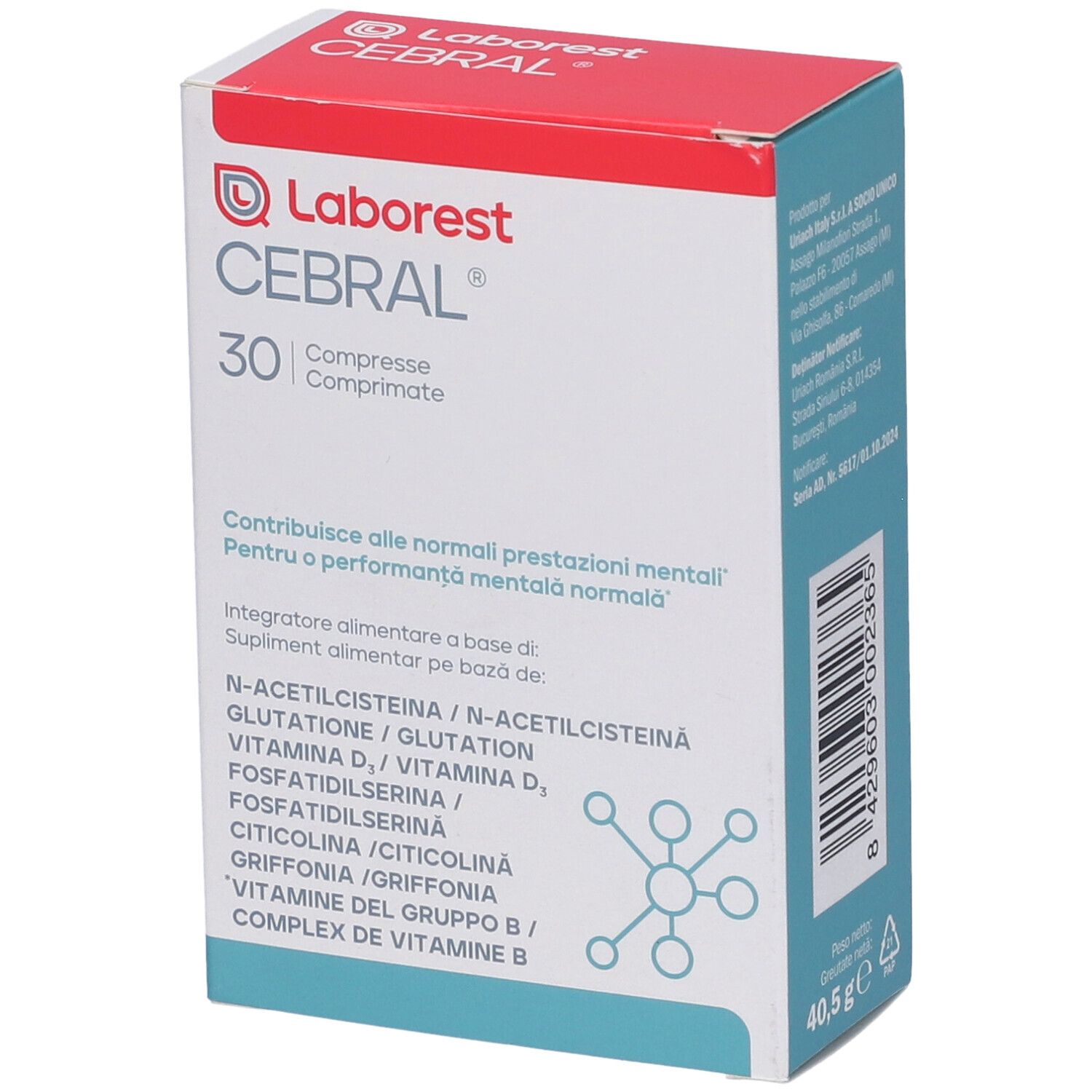 Laborest Italia Cebral, 30 Compresse, - Immagine 4