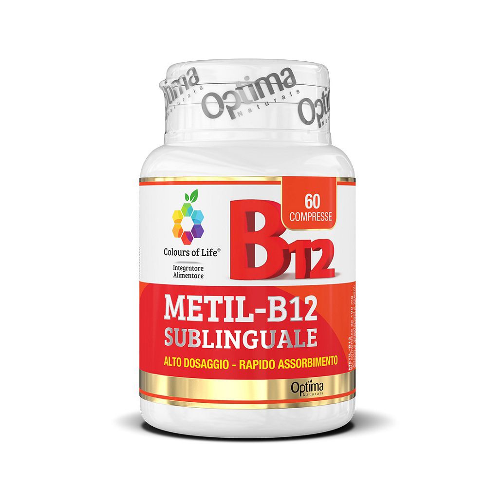 Colours Of Life Optima Naturals Metil B12 Sublinguale 60 Compresse - Integratore per la stanchezza - Immagine 8