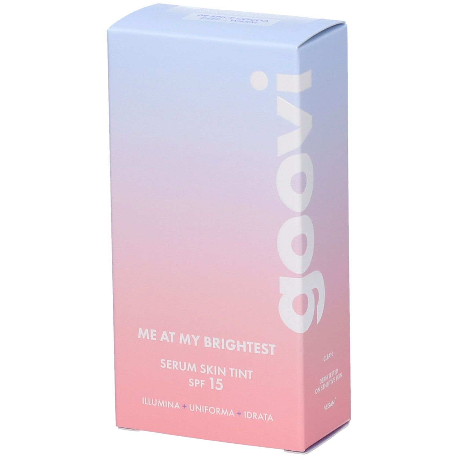 Goovi Me At My Brightest Siero Skin Tint SPF15 Tonalità 09 Spicy Cocoa