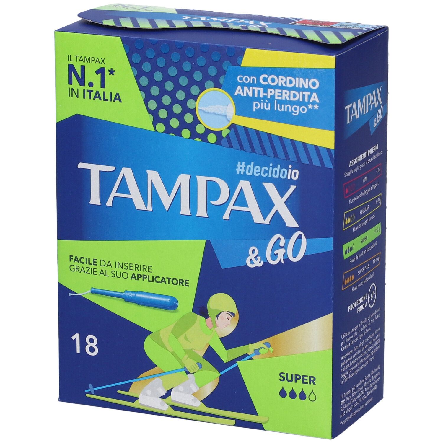 Tampax &GO Super 18Pz 18 St Tampon