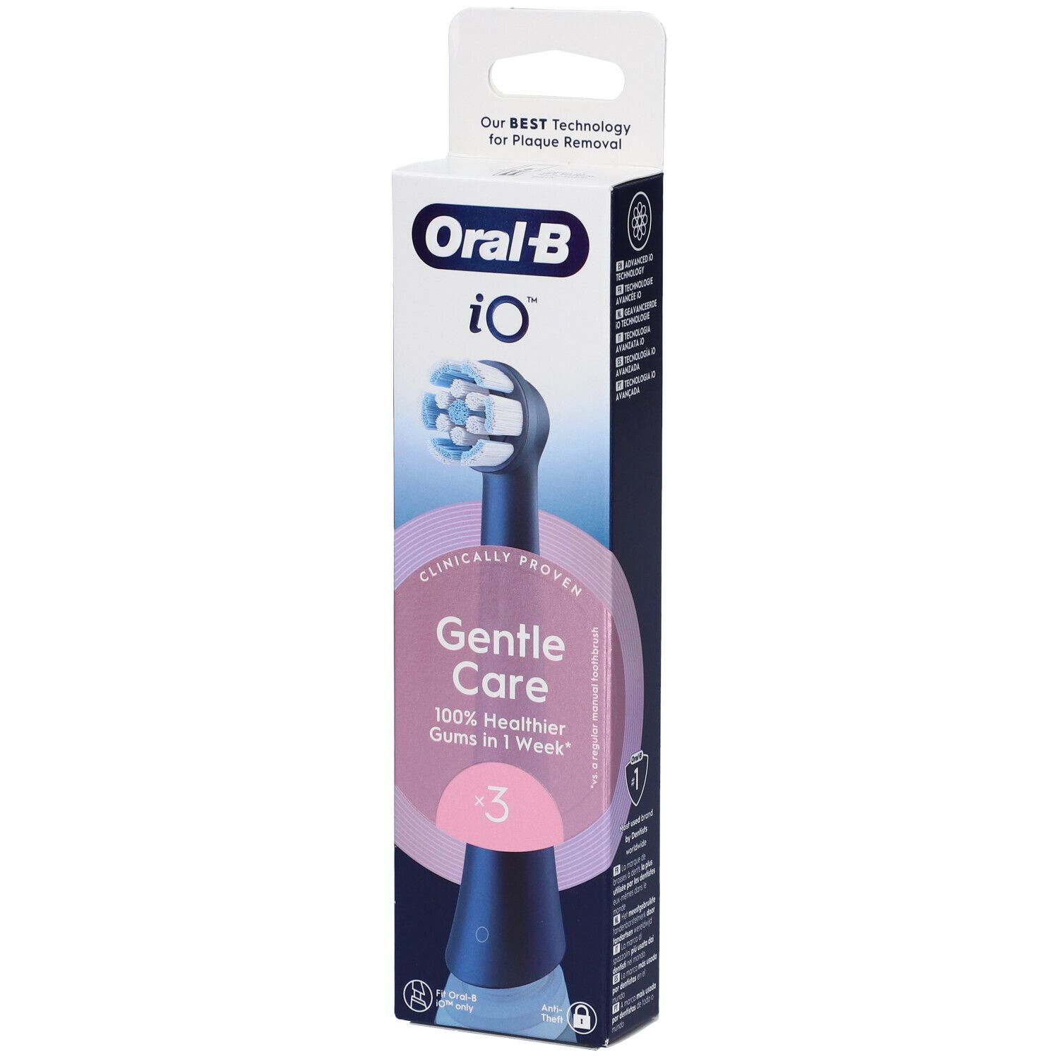 Oralb Power Ricarica Io Gentle Clean Black 3 Pezzi