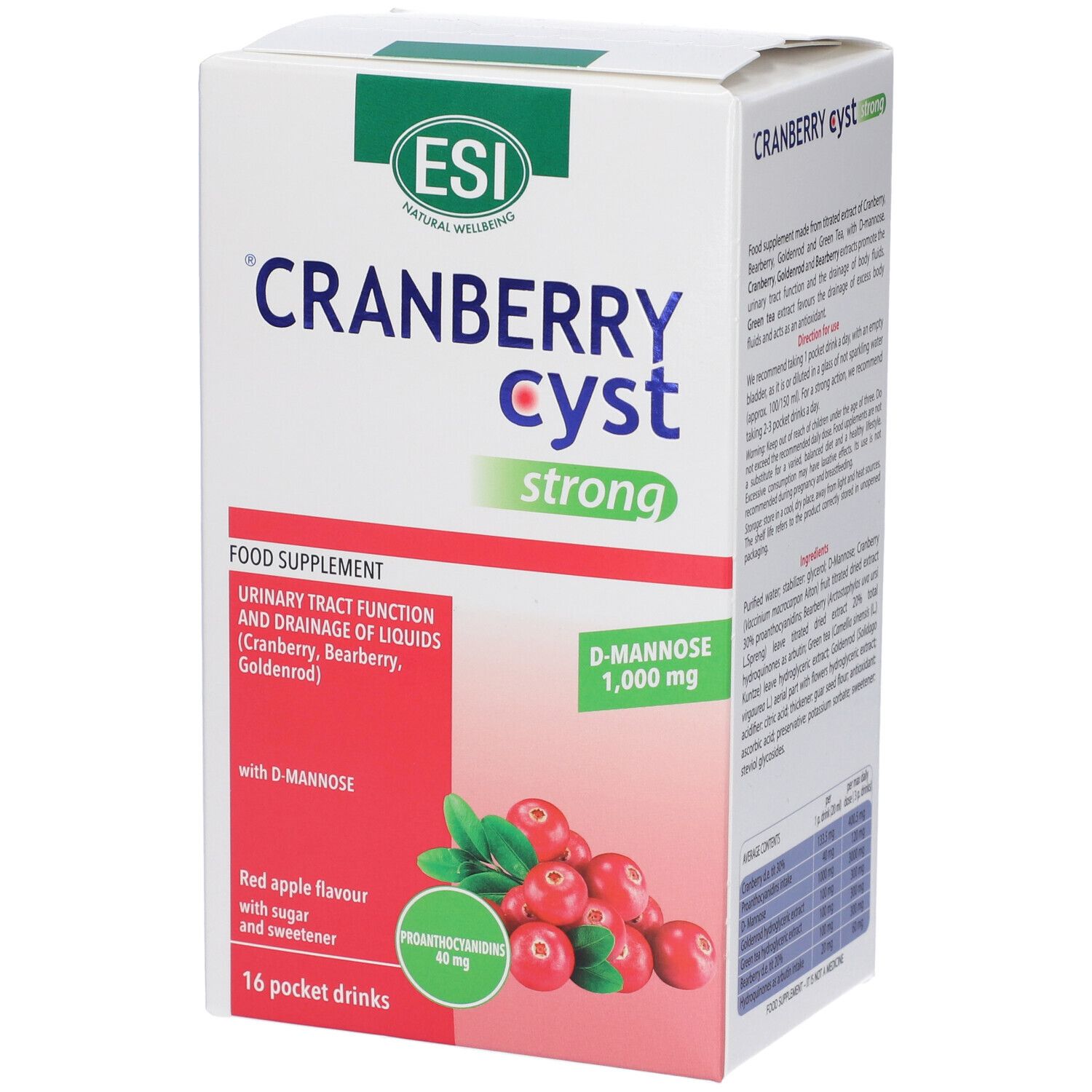 ESI Cranberry Cyst FT 16Pocket 320 ml Lösung zum Einnehmen