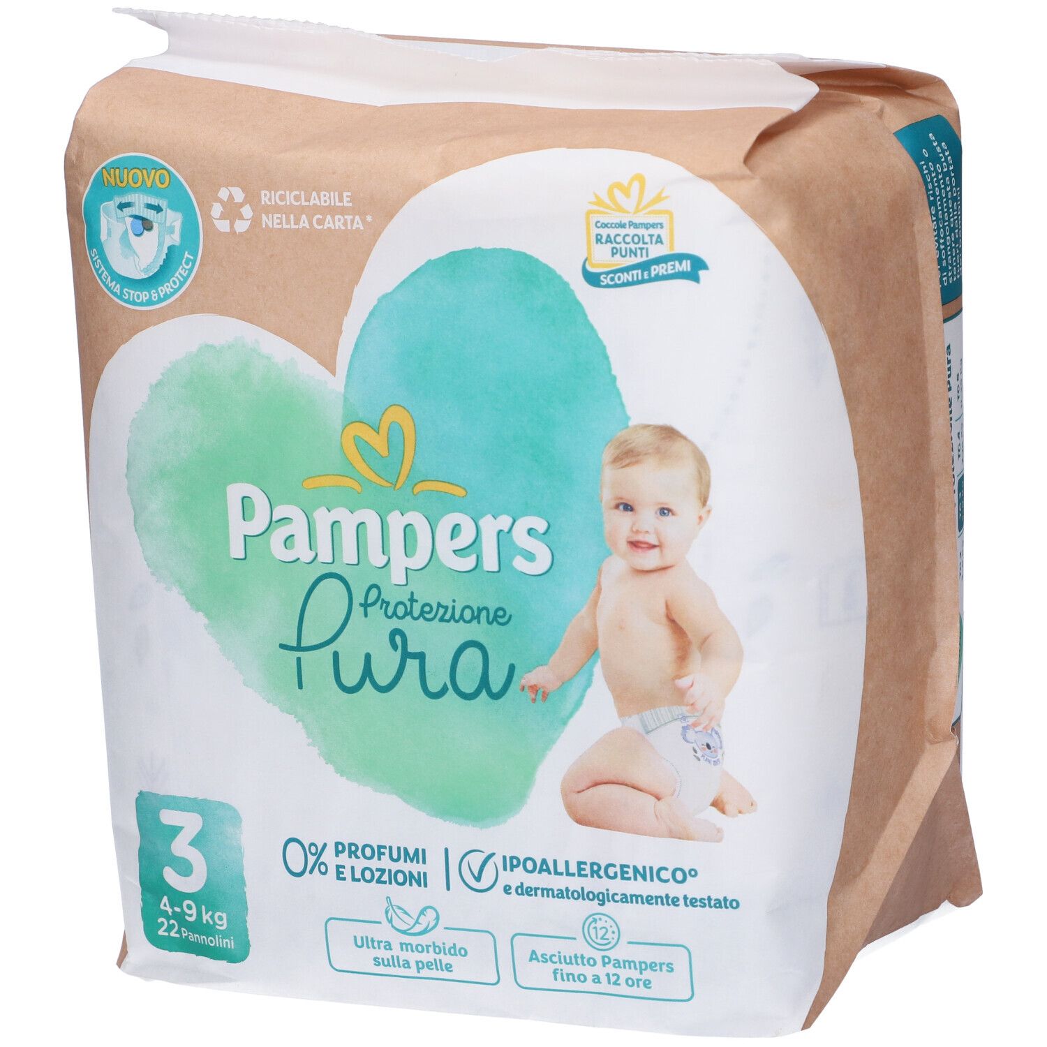 Pampers Protezione Pura Midi Pannolini Taglia3 4-9 kg