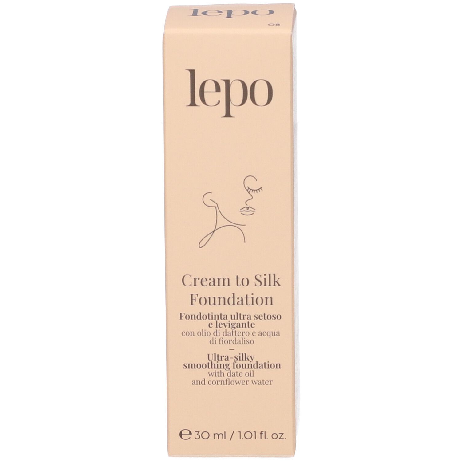LEPO Cream to Silk Foundation Fondotinta ultra setoso e levigante NUANCE 08 MEDIO SCURO