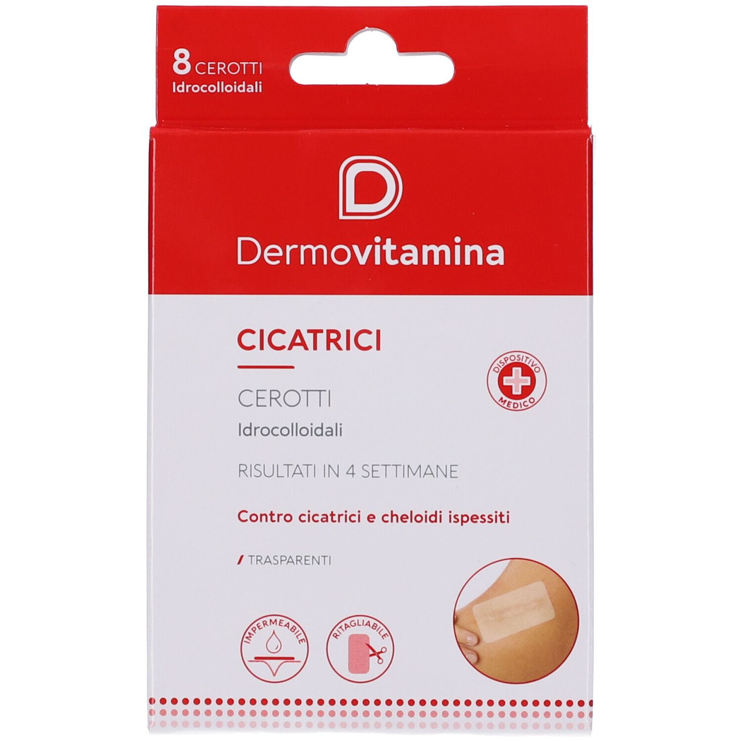 Dermovitamina Cicatrici Cerotti Ritagliabili E Impermeabili 8 Patch Trasparenti - Immagine 3